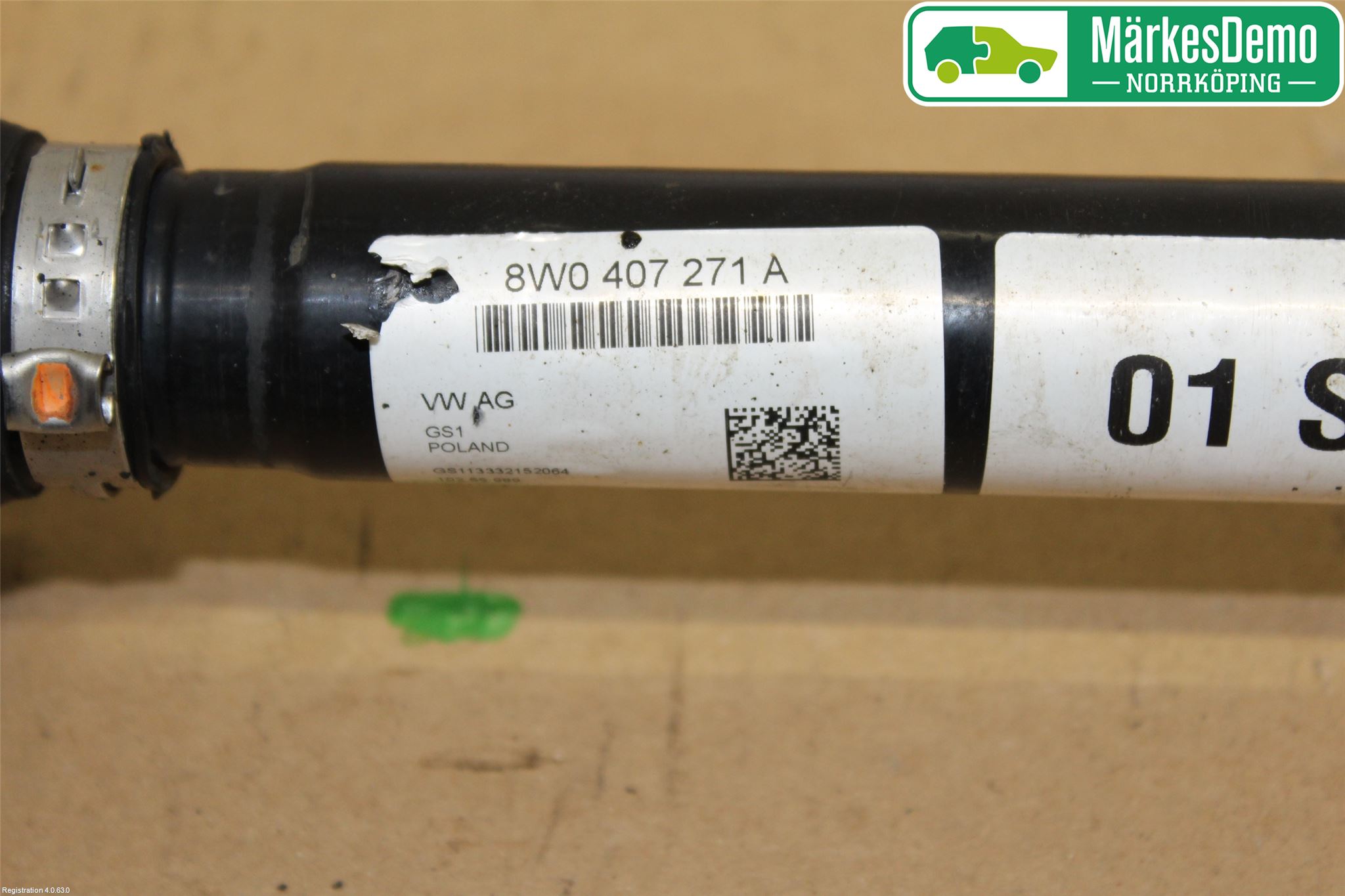 Audi A4/S4 B9 16-19 Drivaksel Foran Kompl Venstre