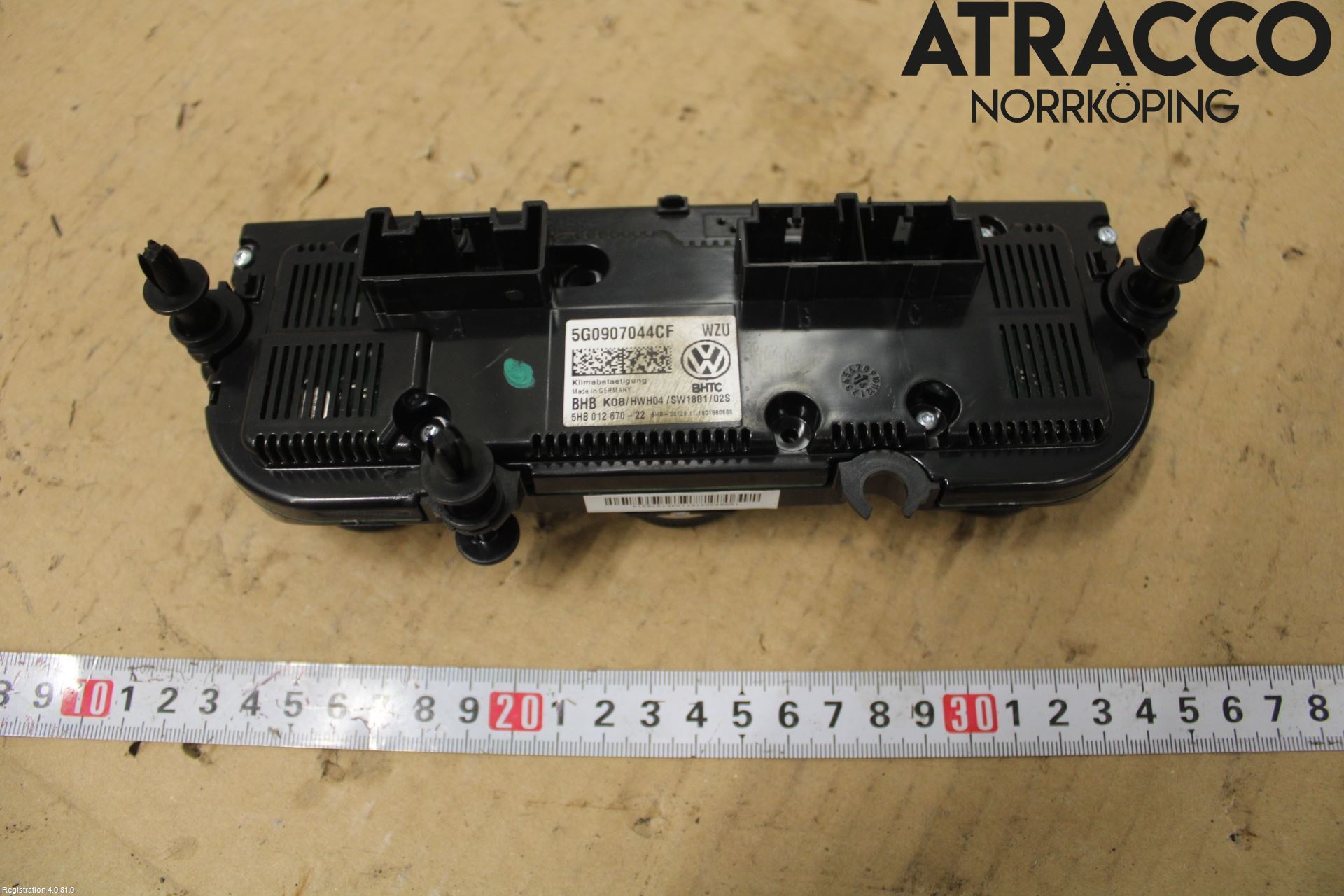 Volkswagen VW GOLF / E-GOLF VII 13-20 Varmeapparat Panel(Regulering)