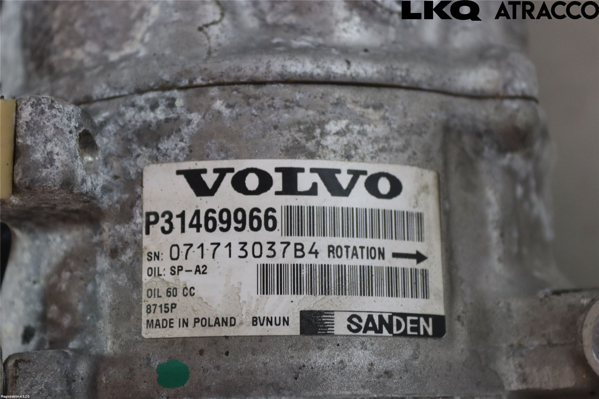 Volvo V90 CROSS COUNTRY 17->> Varme Ac Kompressor