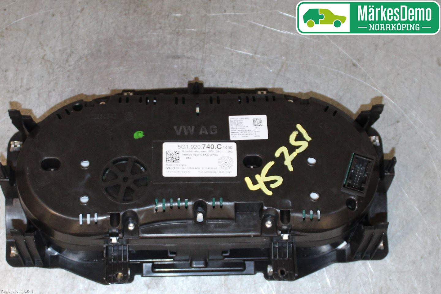 Volkswagen VW GOLF / E-GOLF VII 13-20 Instr Kombinert