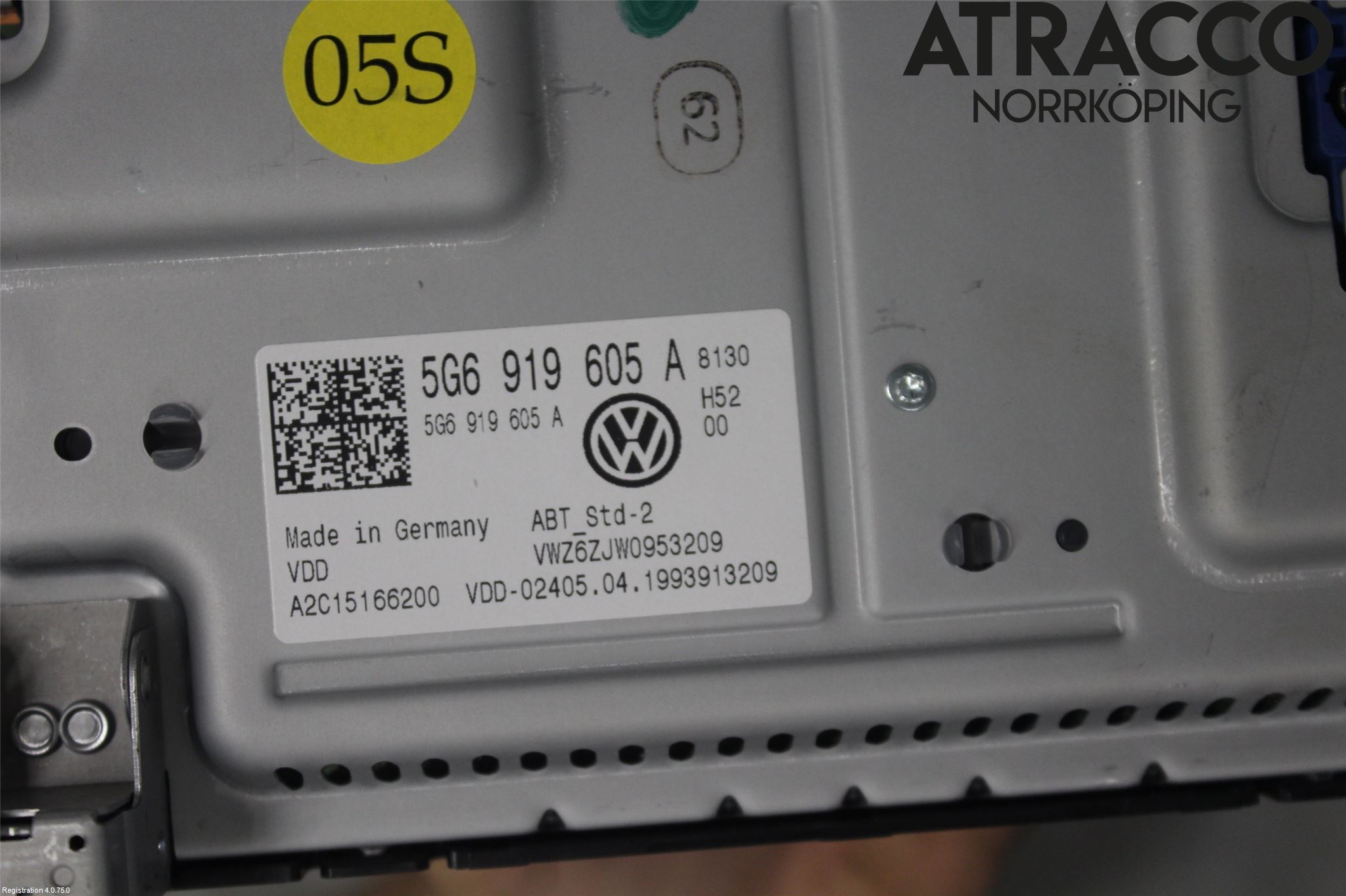 Volkswagen VW GOLF / E-GOLF VII 13-20 Multifunktionsdisplay
