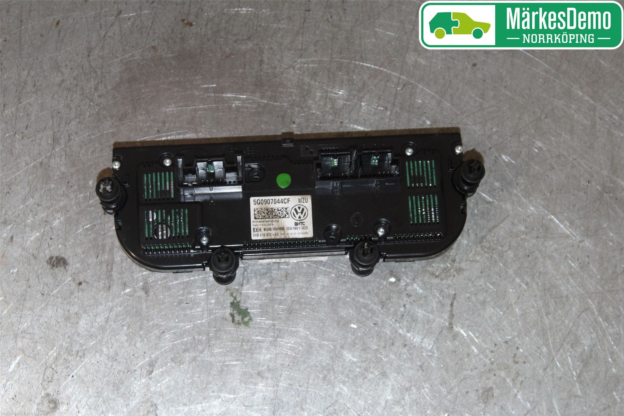Volkswagen VW GOLF / E-GOLF VII 13-20 Varmeapparat Panel(Regulering)