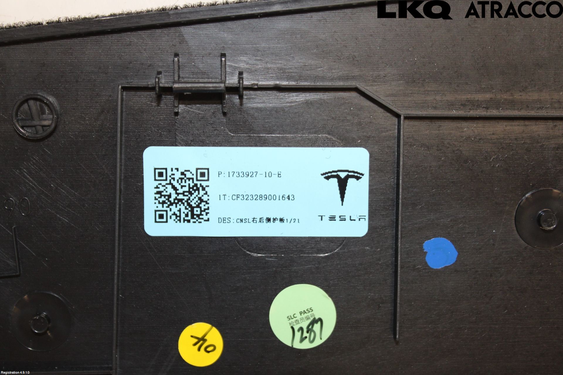 Tesla MODEL 3 17- Innr Dekor Instrbord