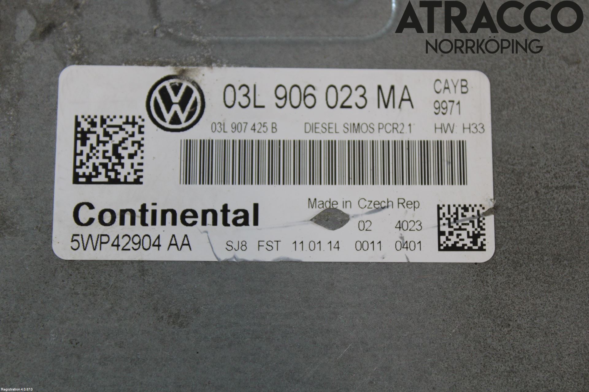 Volkswagen VW POLO 10-17 Styreenhet Dieselpumpe