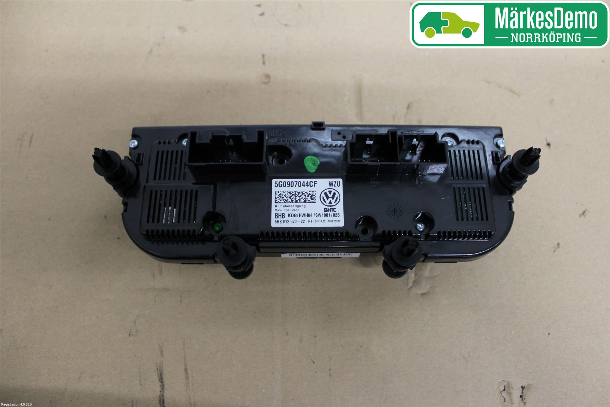 Volkswagen VW GOLF / E-GOLF VII 13-20 Varmeapparat Panel(Regulering)