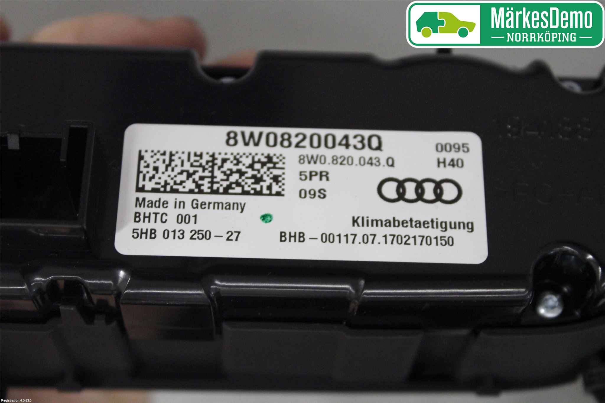 Audi A4/S4 B9 16-19 Varmeapparat Panel(Regulering)