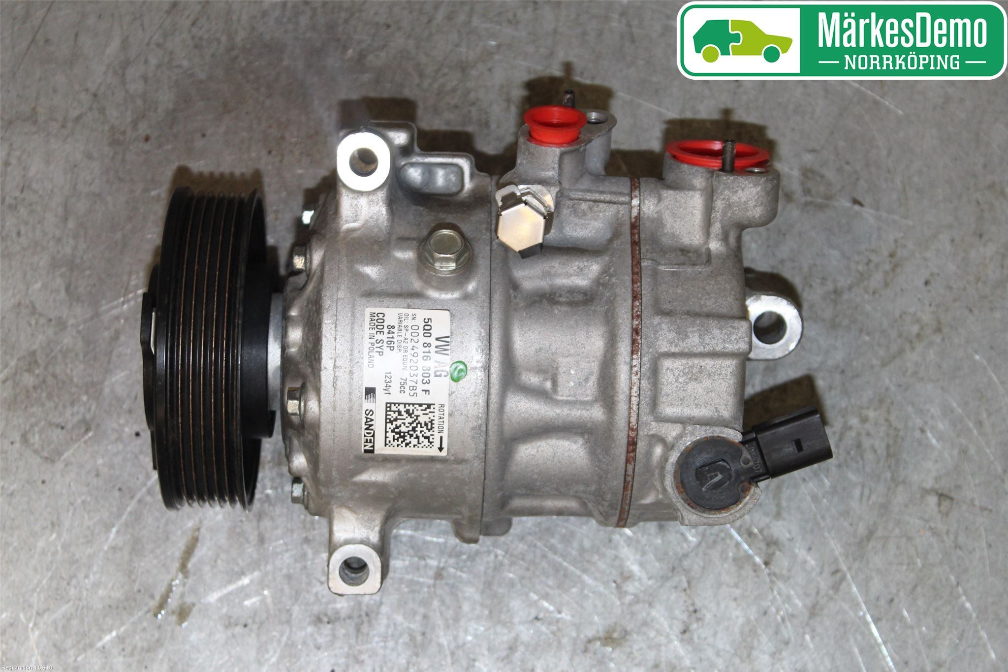 Volkswagen VW GOLF / E-GOLF VII 13-20 Varme Ac Kompressor