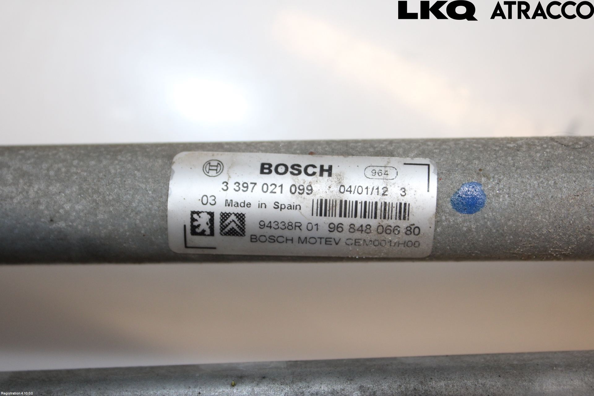 Peugeot 308 08-13 Viskeroverføring Frontrute