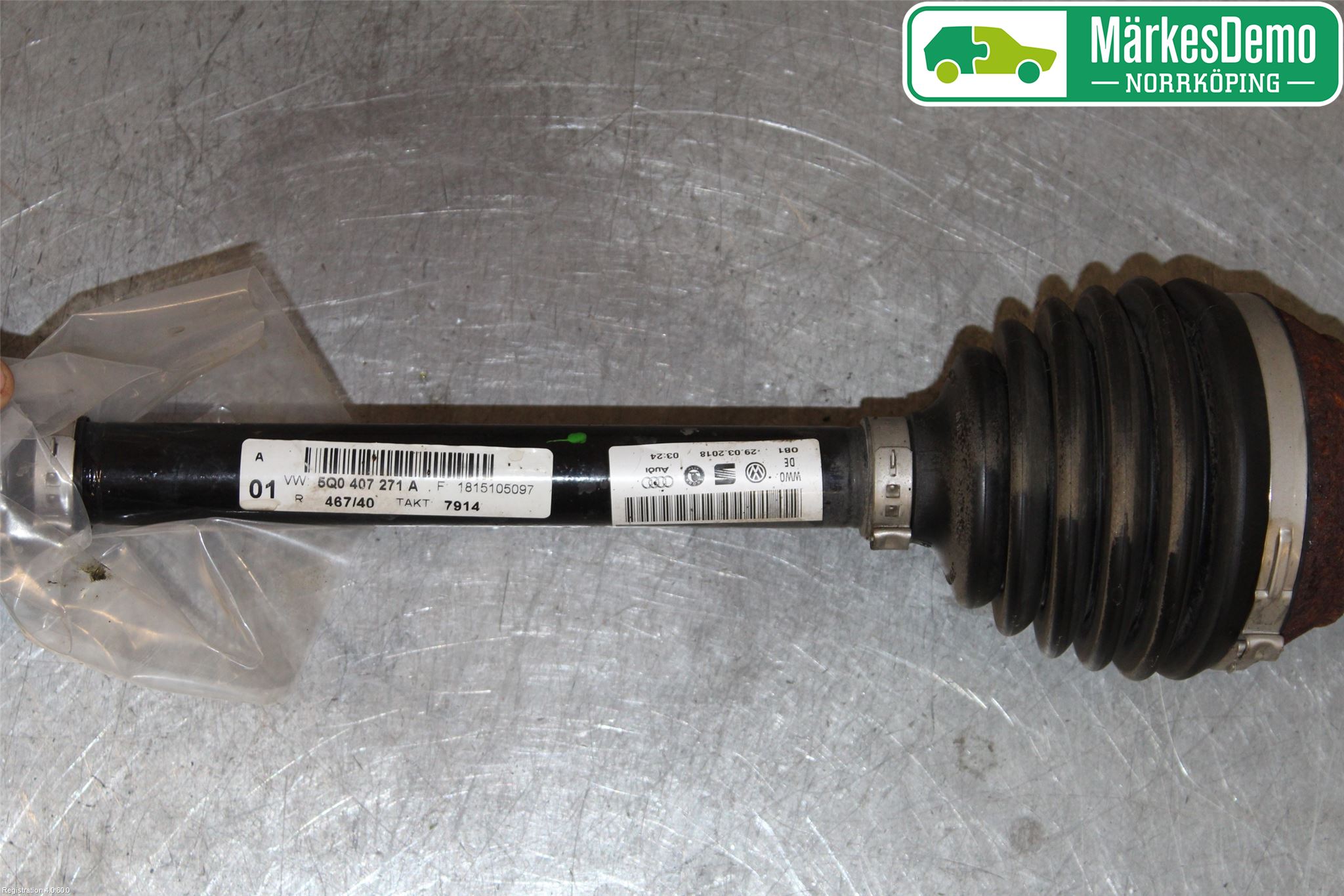 Volkswagen VW GOLF / E-GOLF VII 13-20 Drivaksel Foran Kompl Venstre