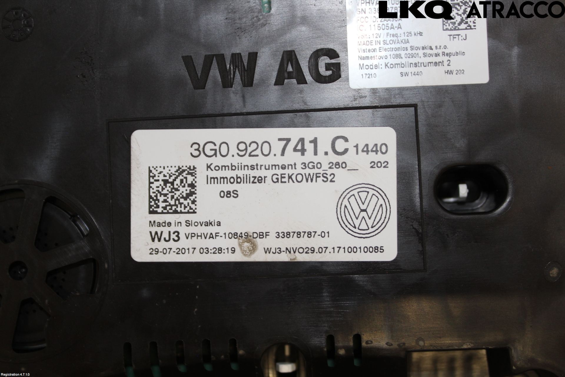 Volkswagen VW PASSAT 15-19 Instr Kombinert