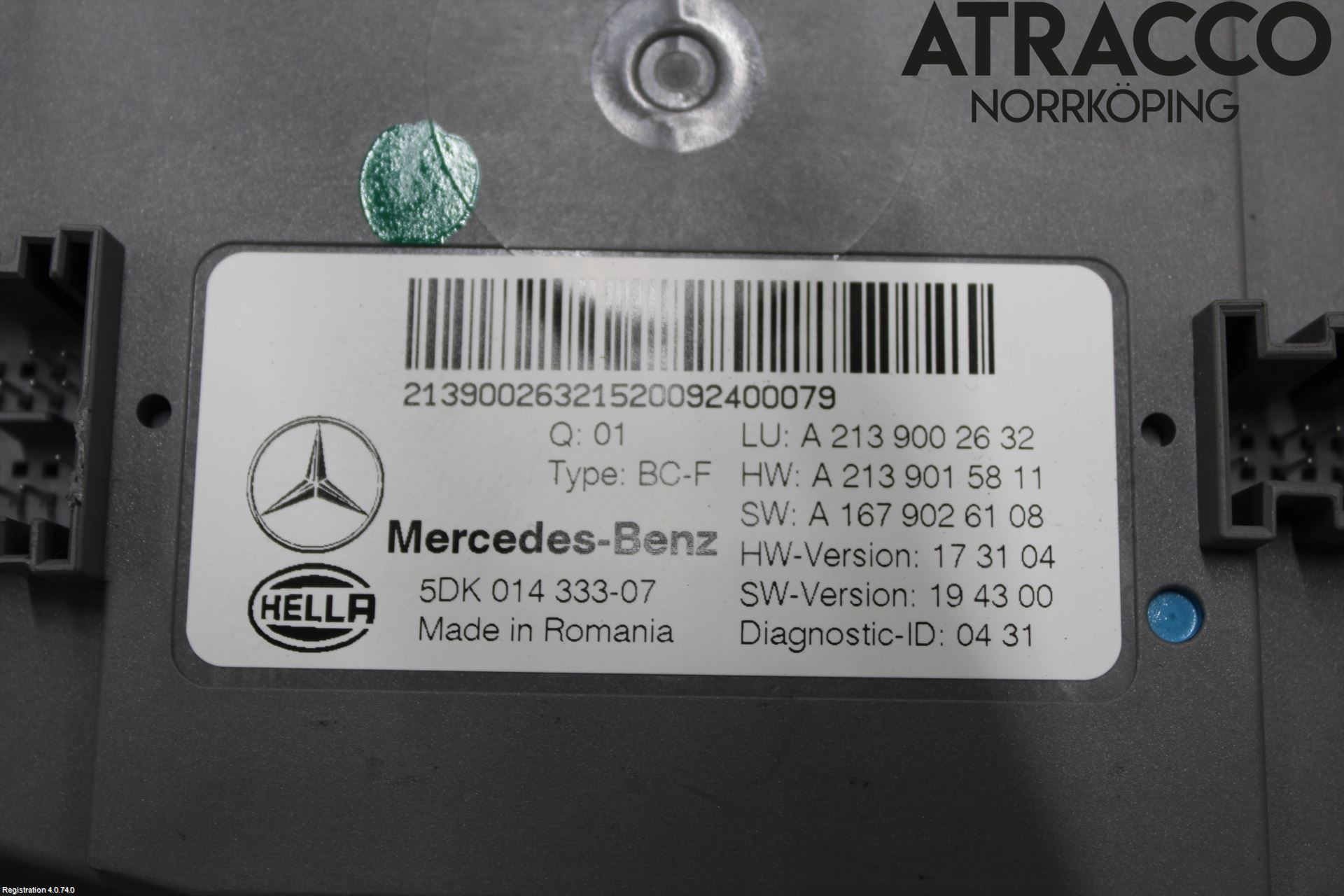 Mercedes-Benz MB E-KLASS (W213) 16-23 Styreenhet Øvrig