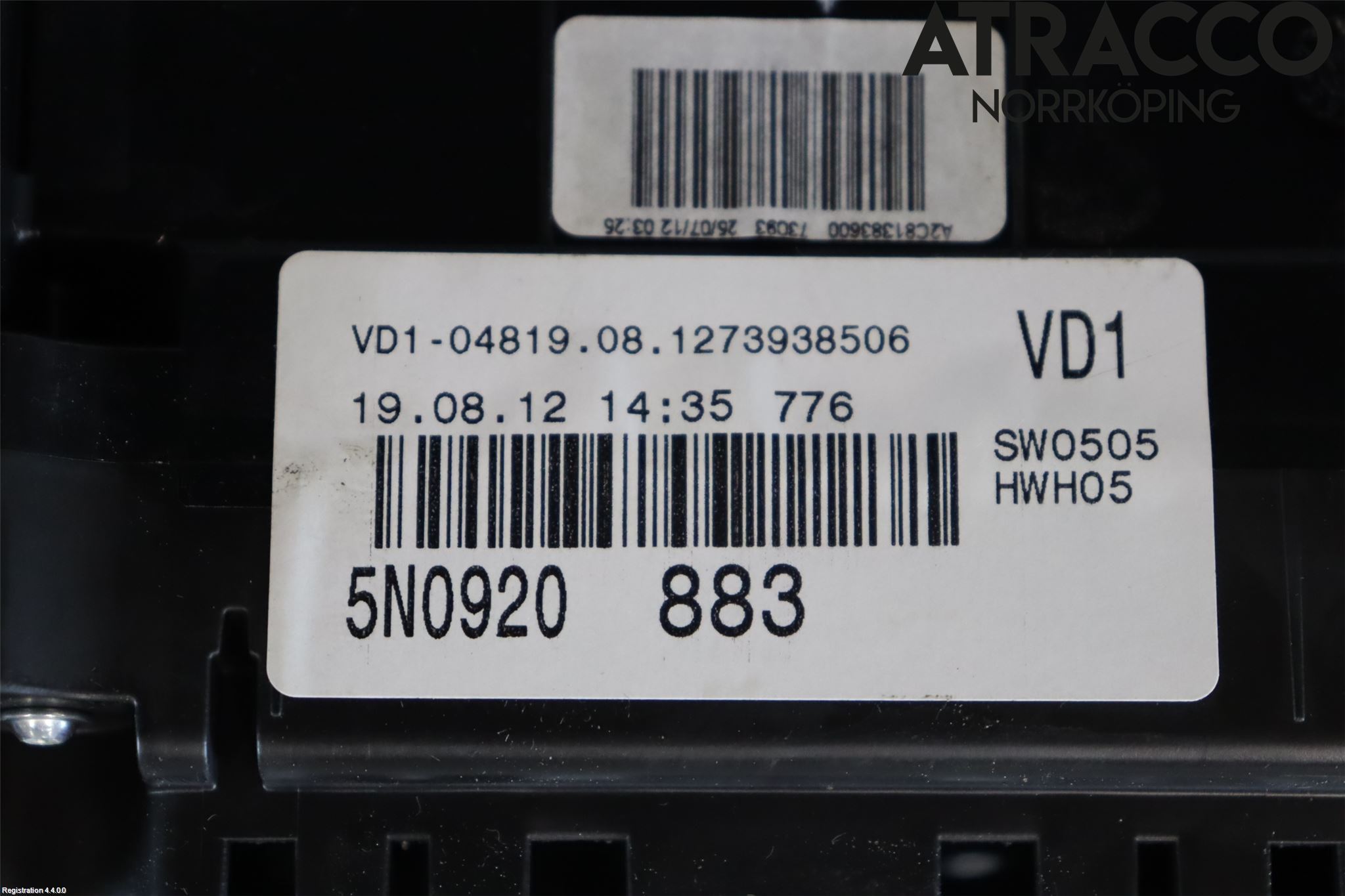 Volkswagen VW TIGUAN 07-16 Instr Kombinert