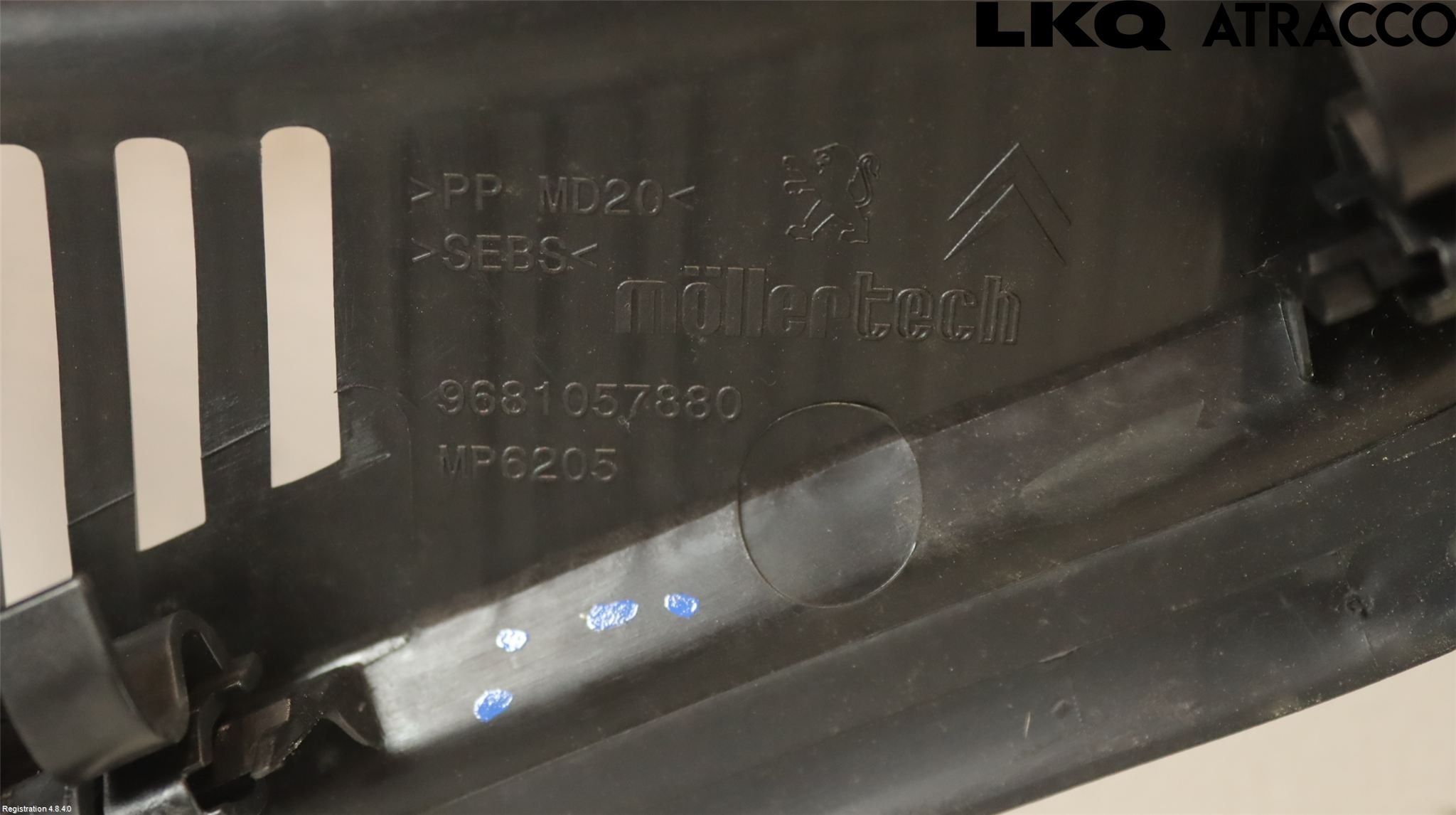 Citroen C5 08-17 Visker Deksel-Grill-Under Frr