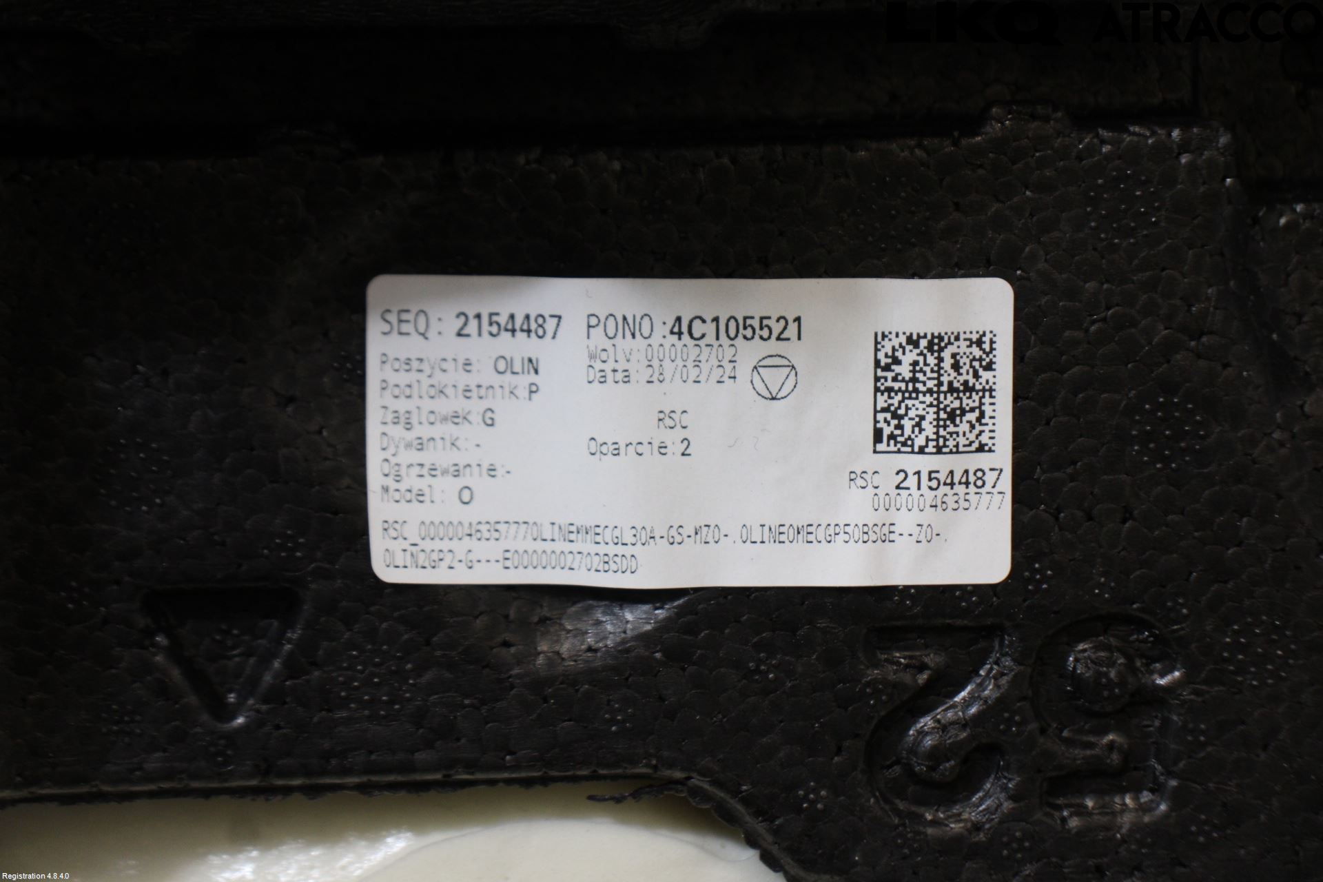 Skoda ENYAQ iV 21- Innr Sete Bak Sittepute