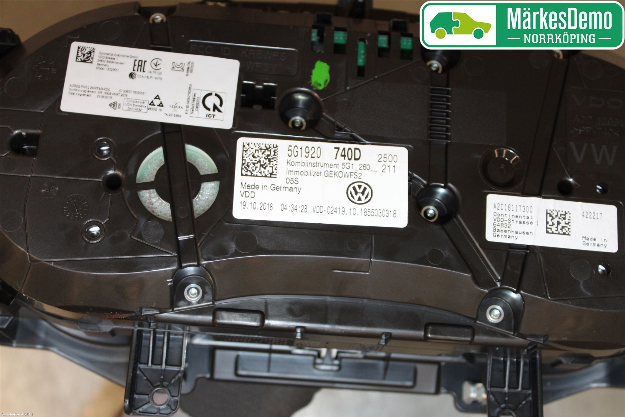 Volkswagen VW GOLF / E-GOLF VII 13-20 Instr Kombinert