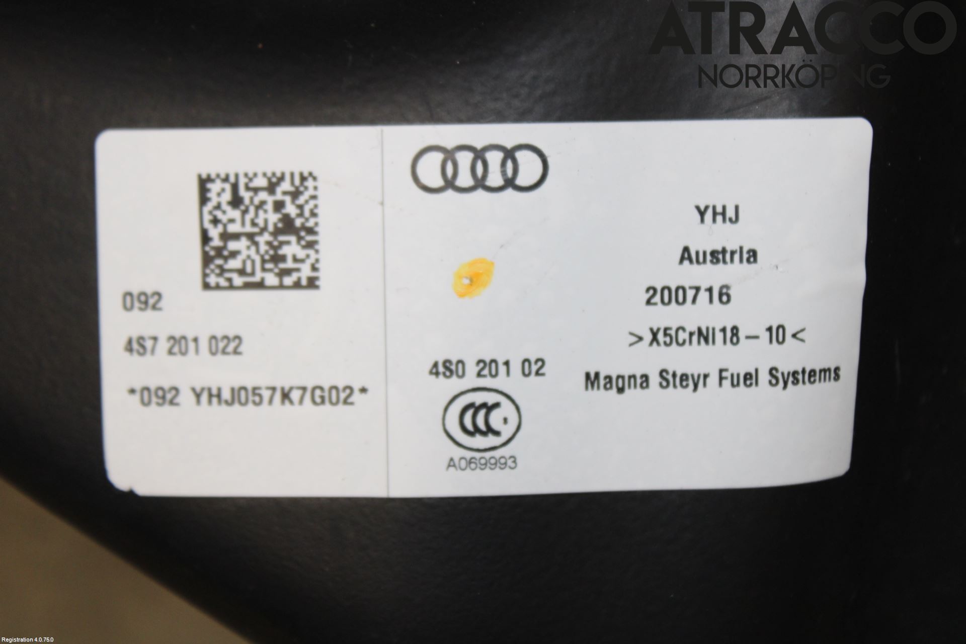 Audi R8 Drivstofftank Innsprøytning
