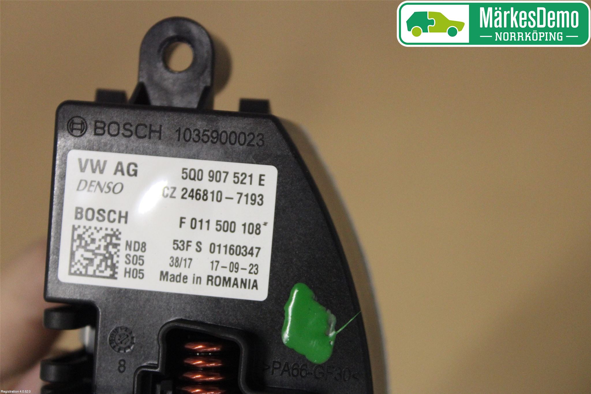 Volkswagen VW GOLF / E-GOLF VII 13-20 Varmeapparat Viftemotstand