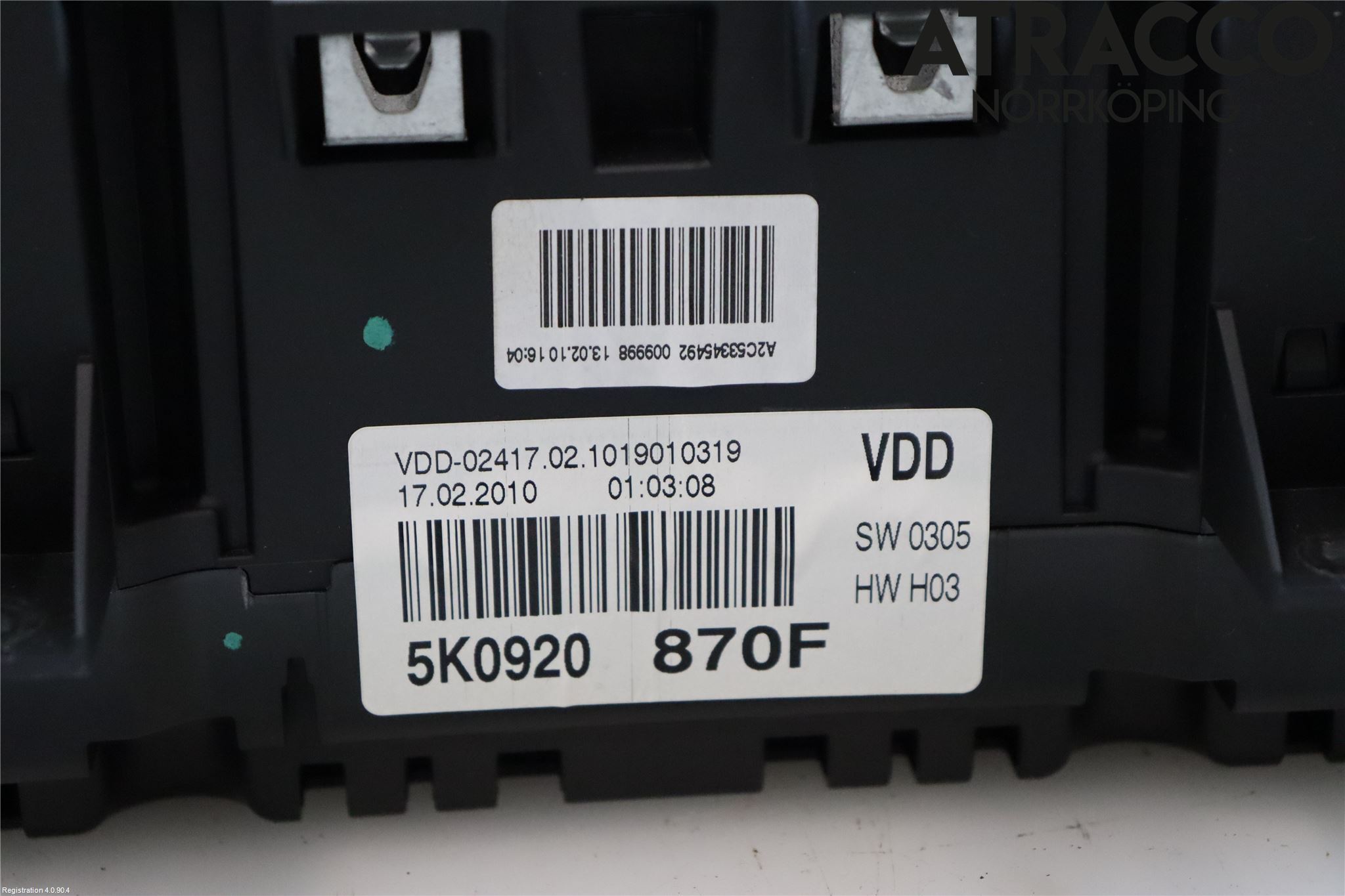 Volkswagen VW GOLF VI 09-13 Instr Kombinert
