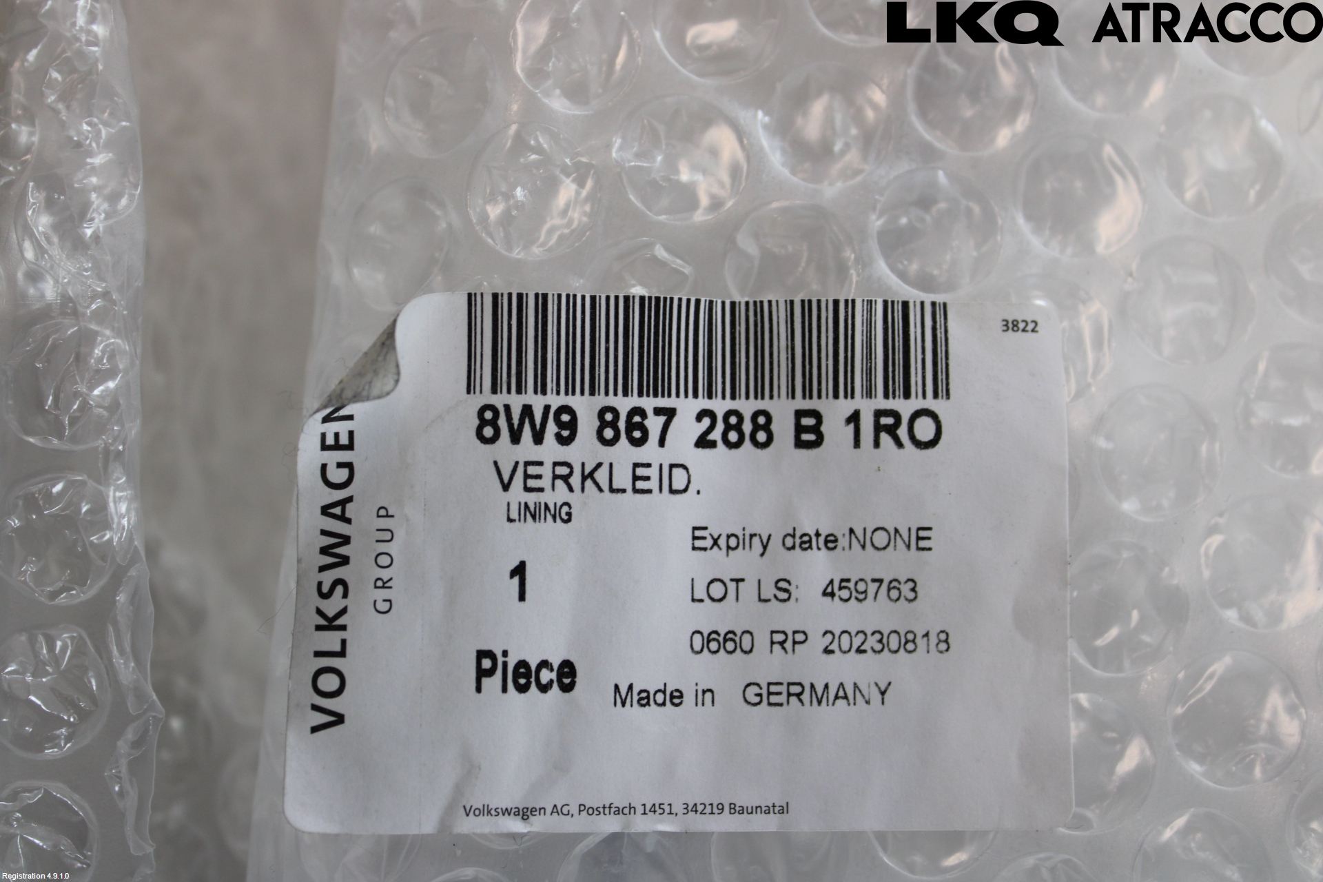 Audi A4/S4 B9 20- Innr Deksel A-B-C Stolpe