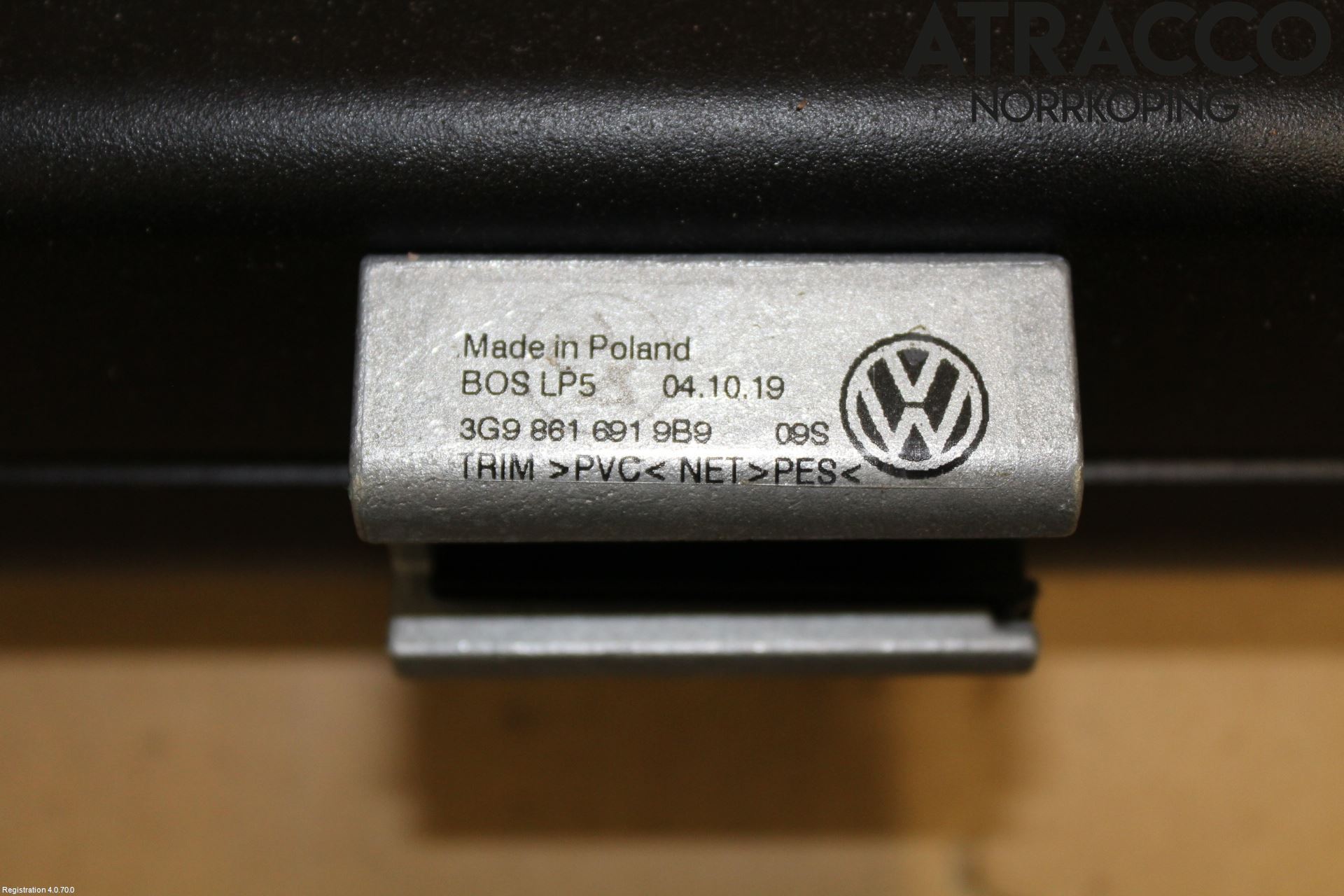 Volkswagen VW GOLF / E-GOLF VII 13-20 Innr Lastenett