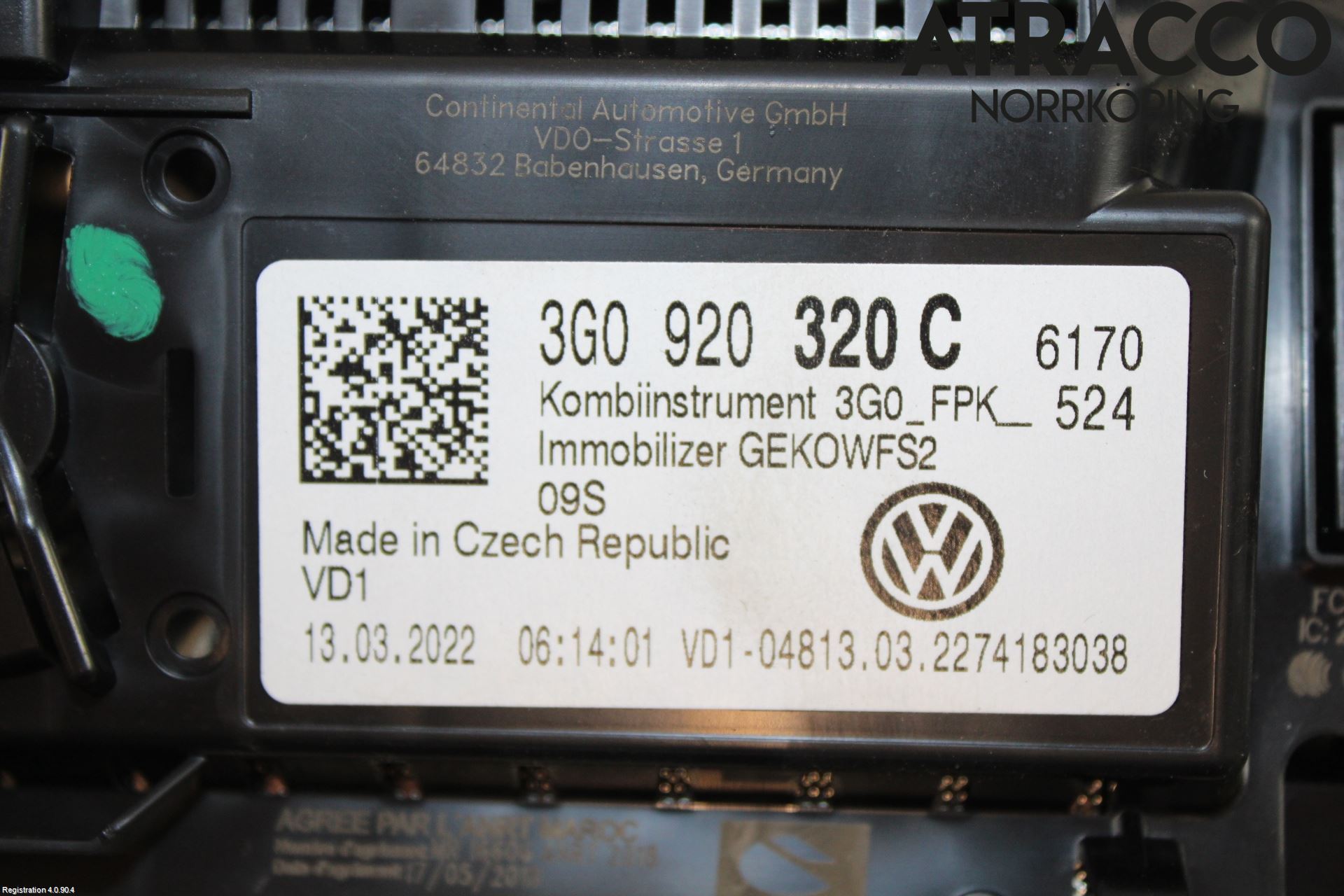 Volkswagen VW PASSAT 20-24 Instr Kombinert