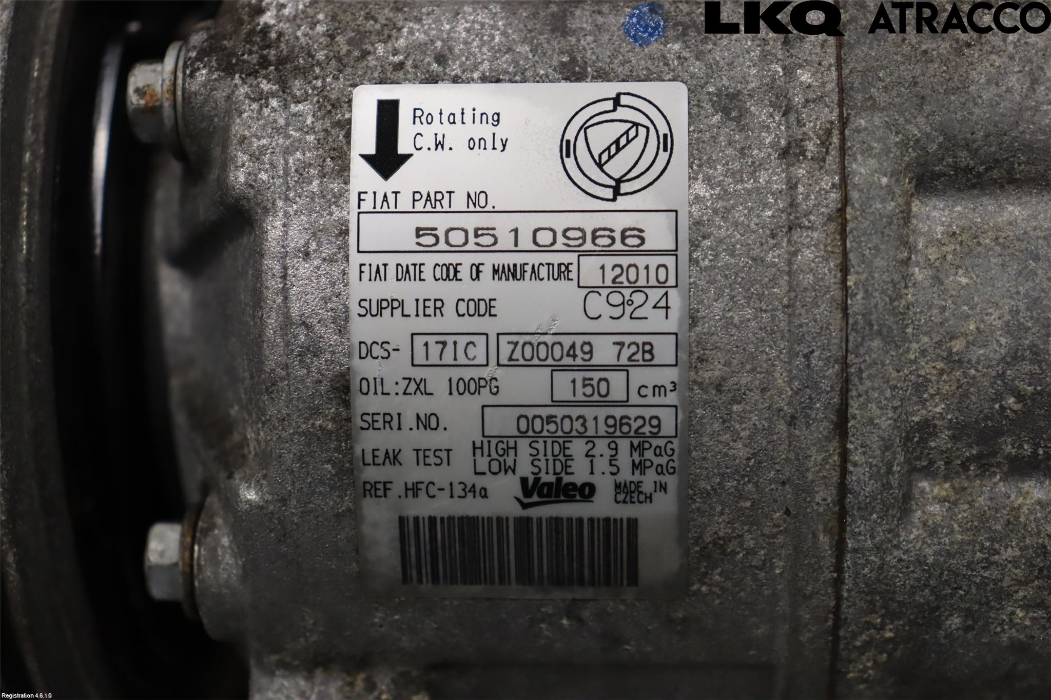 Alfa 159 Varme Ac Kompressor