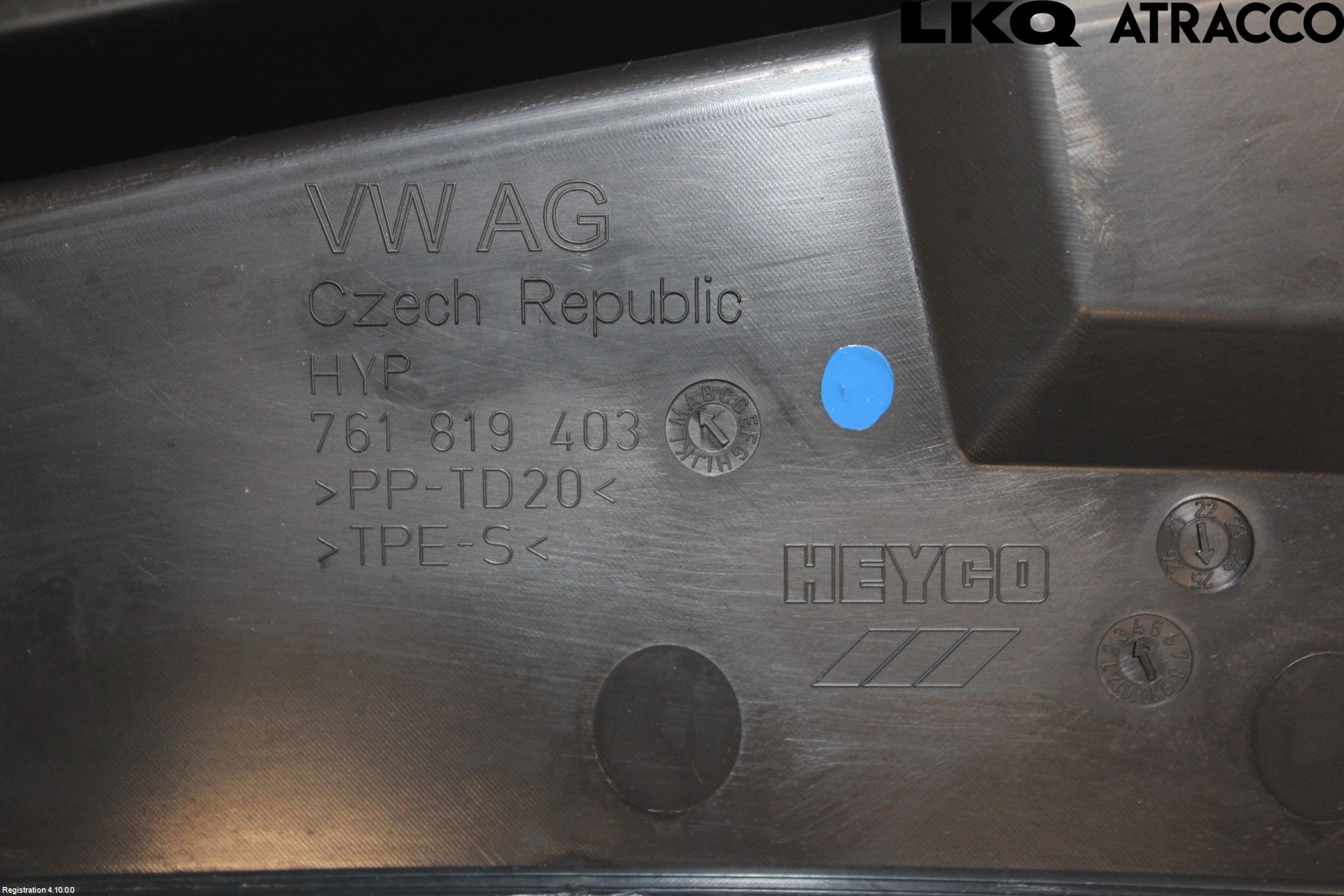 Volkswagen VW TOUAREG CR 18- Visker Deksel-Grill-Under Frr