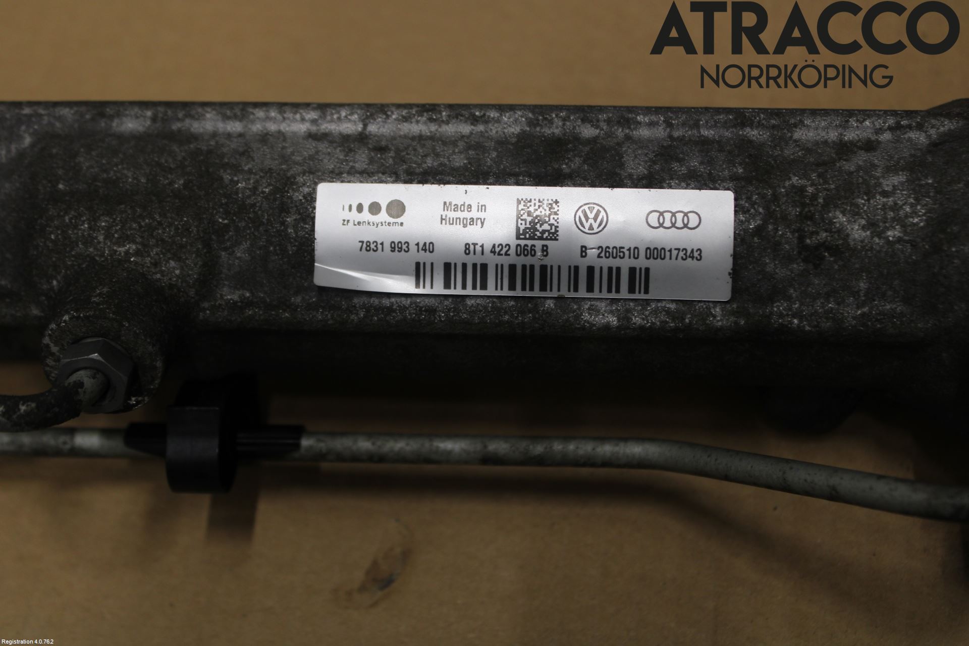 Audi A5 07-16 Servo Snekke - Tannstang