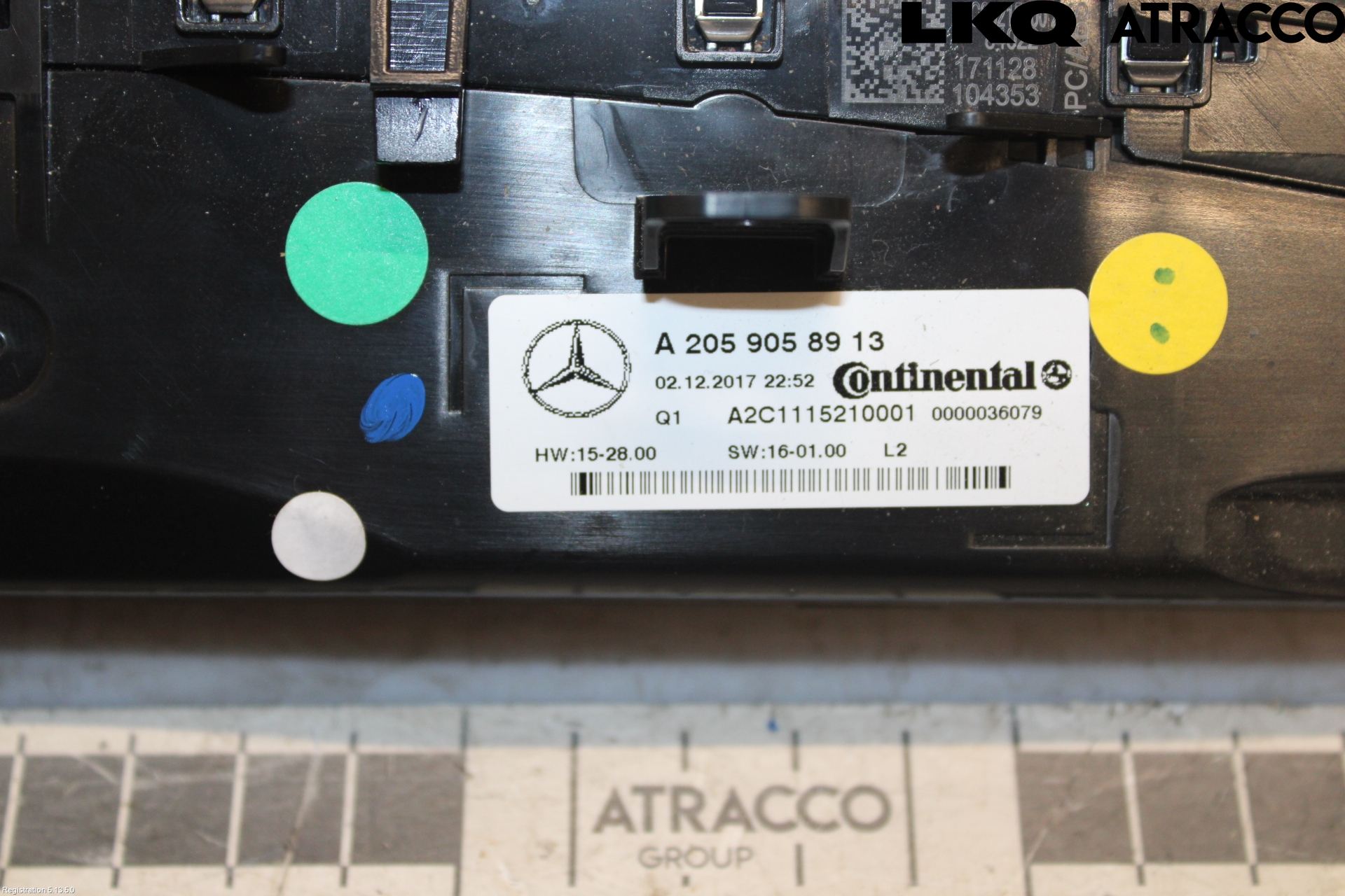 Mercedes-Benz MB GLC-KLASS (X253/C253) 15-22 Varmeapparat Panel(Regulering)