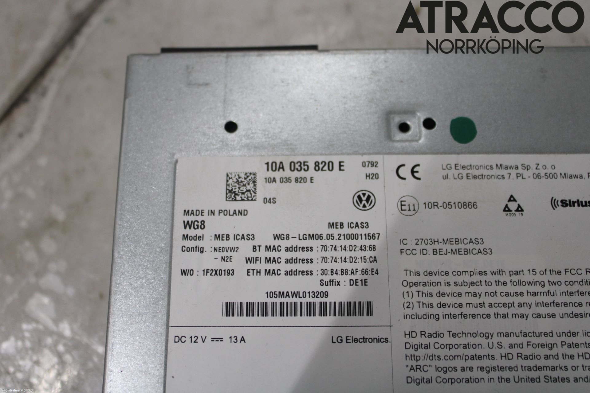 Volkswagen VW ID.3 21- Stereo Radio Med Cd