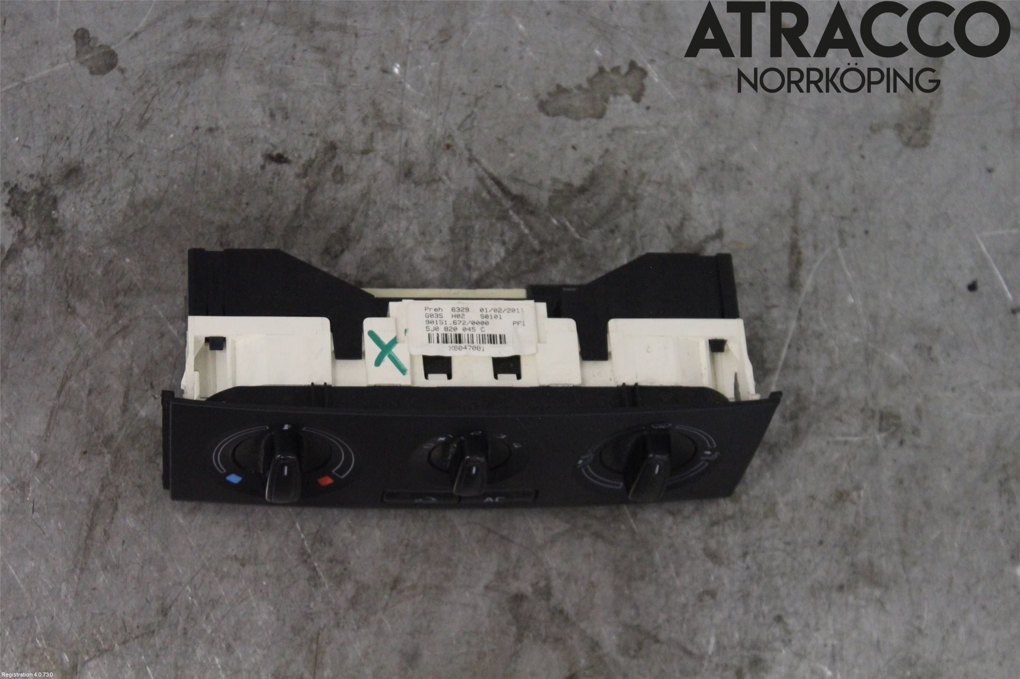 Skoda PRAKTIK Varmeapparat Panel(Regulering)