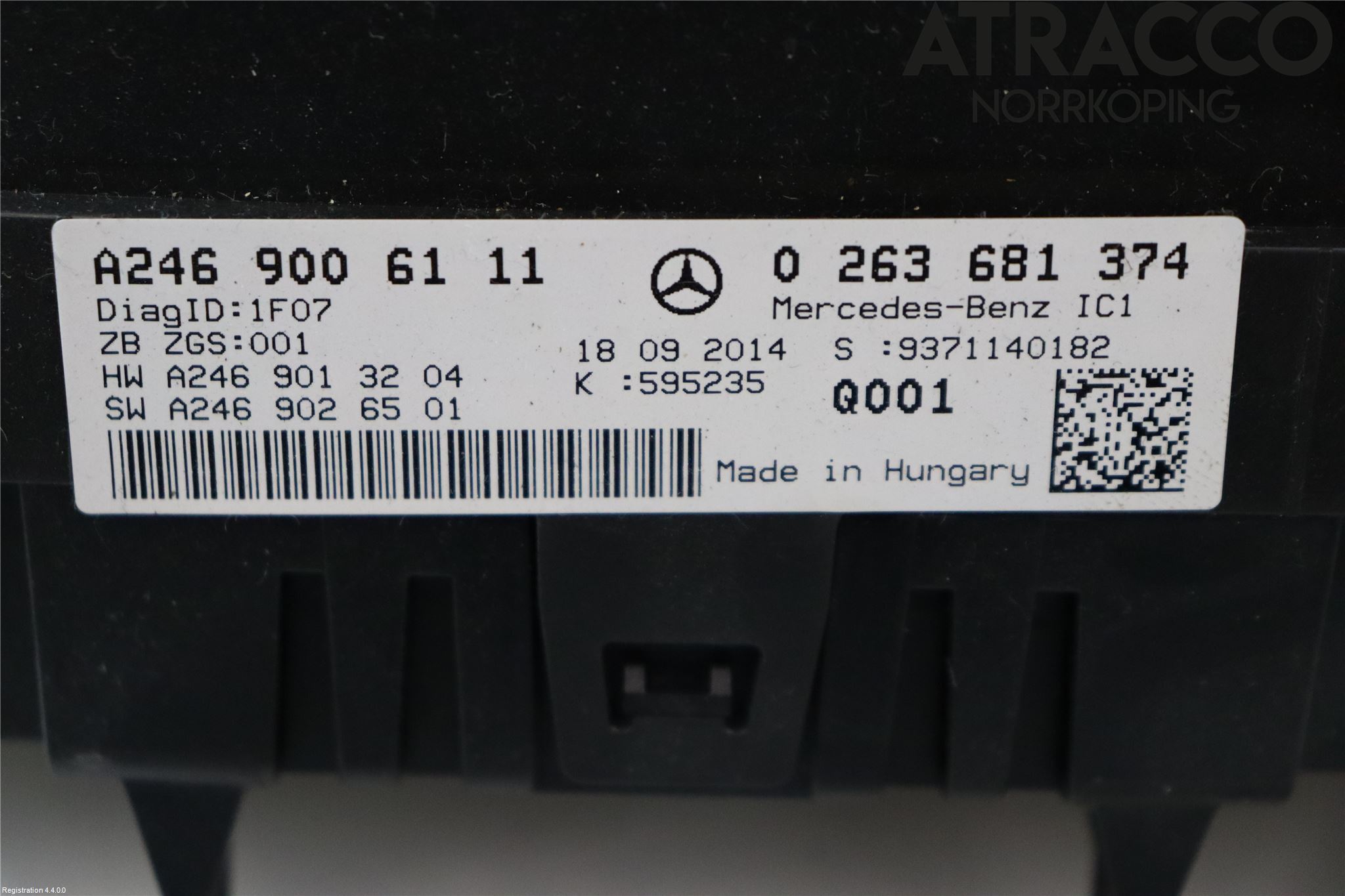 Mercedes-Benz MB B-KLASS (W246/W242) 12-19 Instr Kombinert