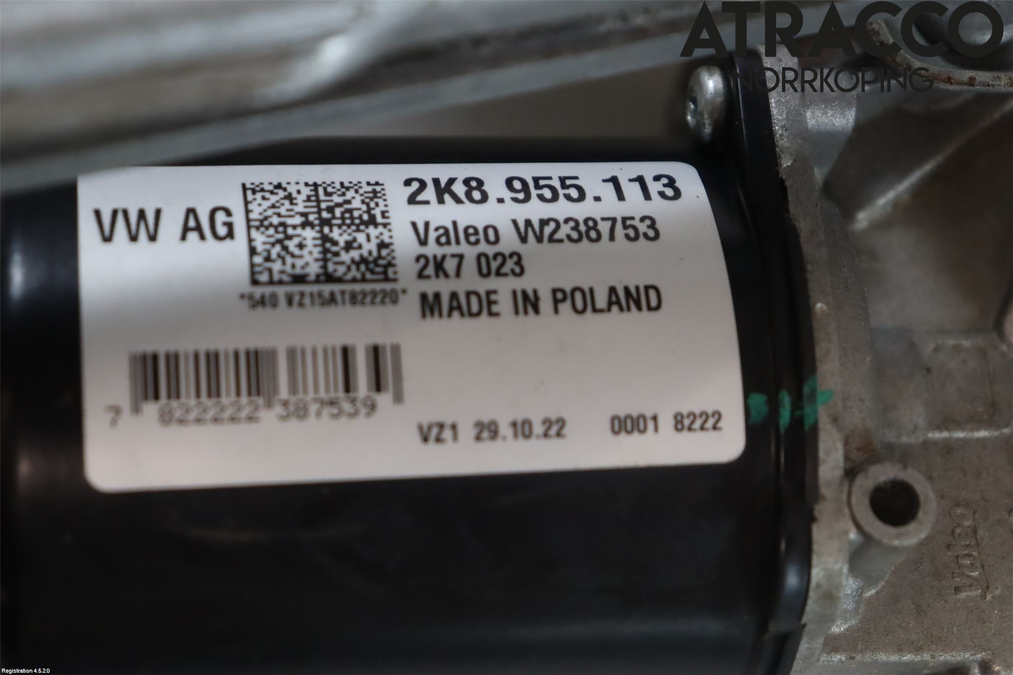 Volkswagen VW CADDY 21- Viskeroverføring Frontrute