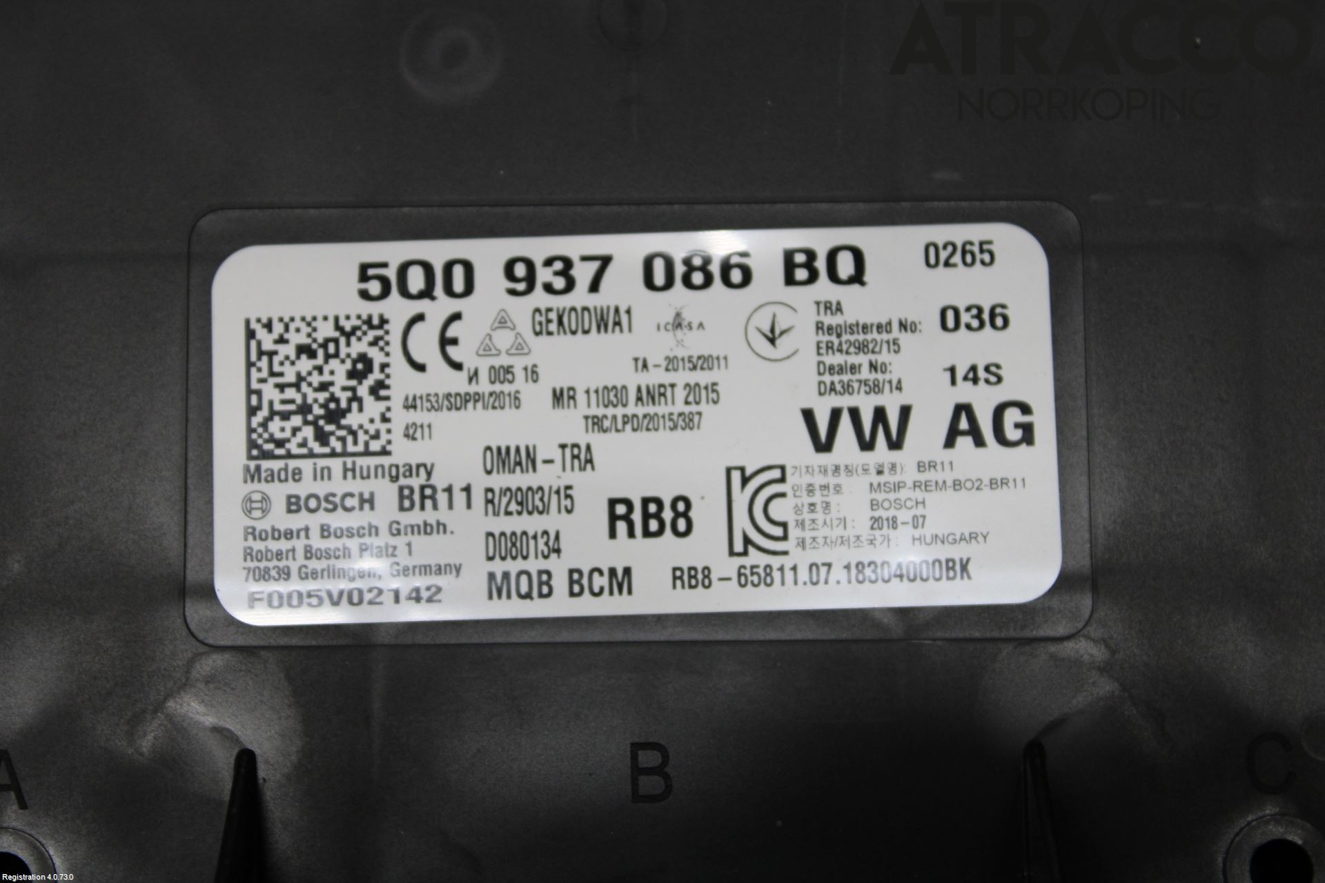 Volkswagen VW GOLF / E-GOLF VII 13-20 Styreenhet Klima