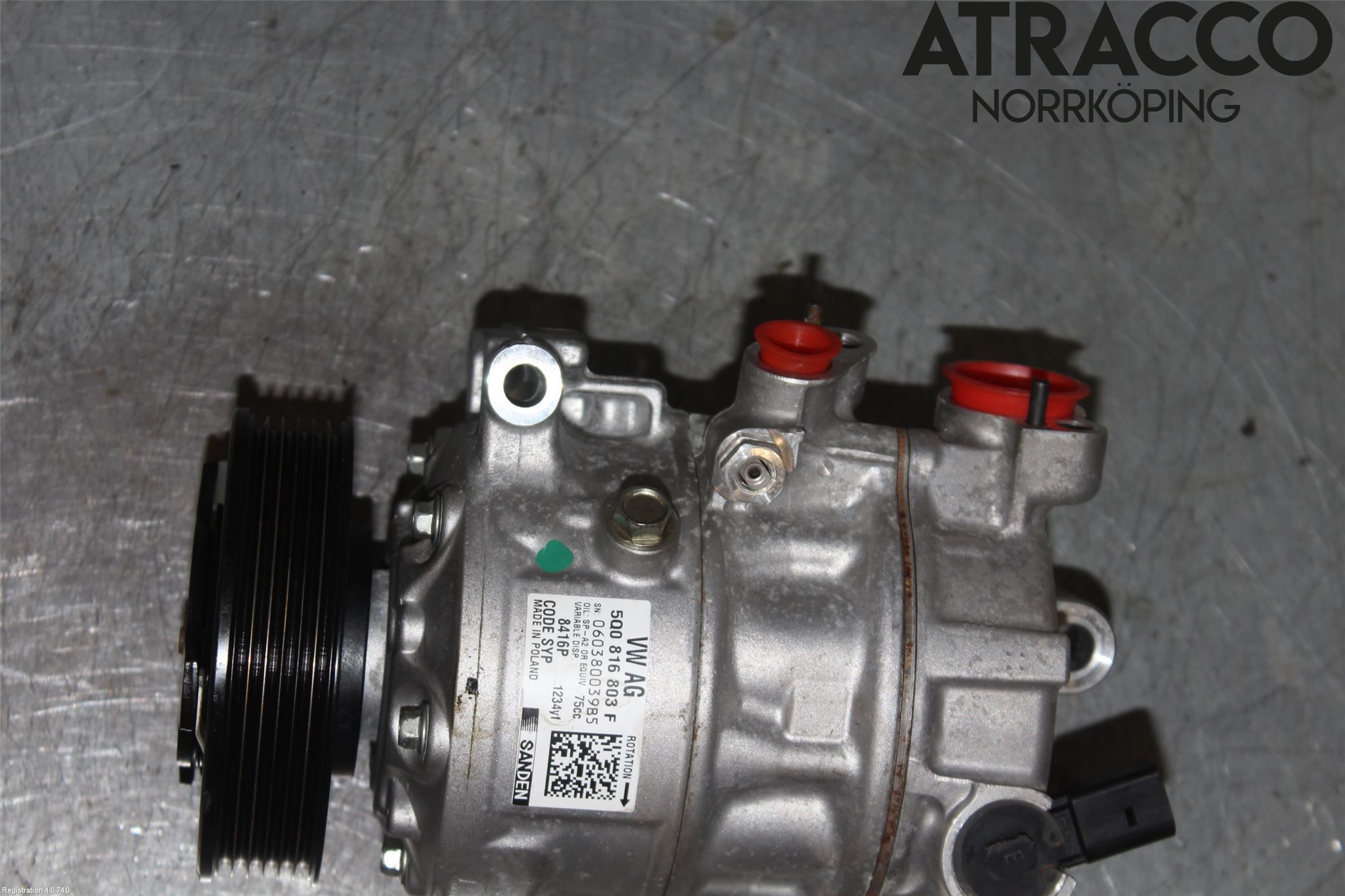 Volkswagen VW GOLF / E-GOLF VII 13-20 Varme Ac Kompressor