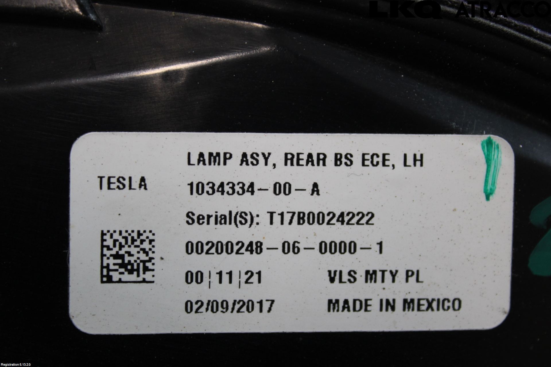 Tesla MODEL X 16- Baklykt Venstre