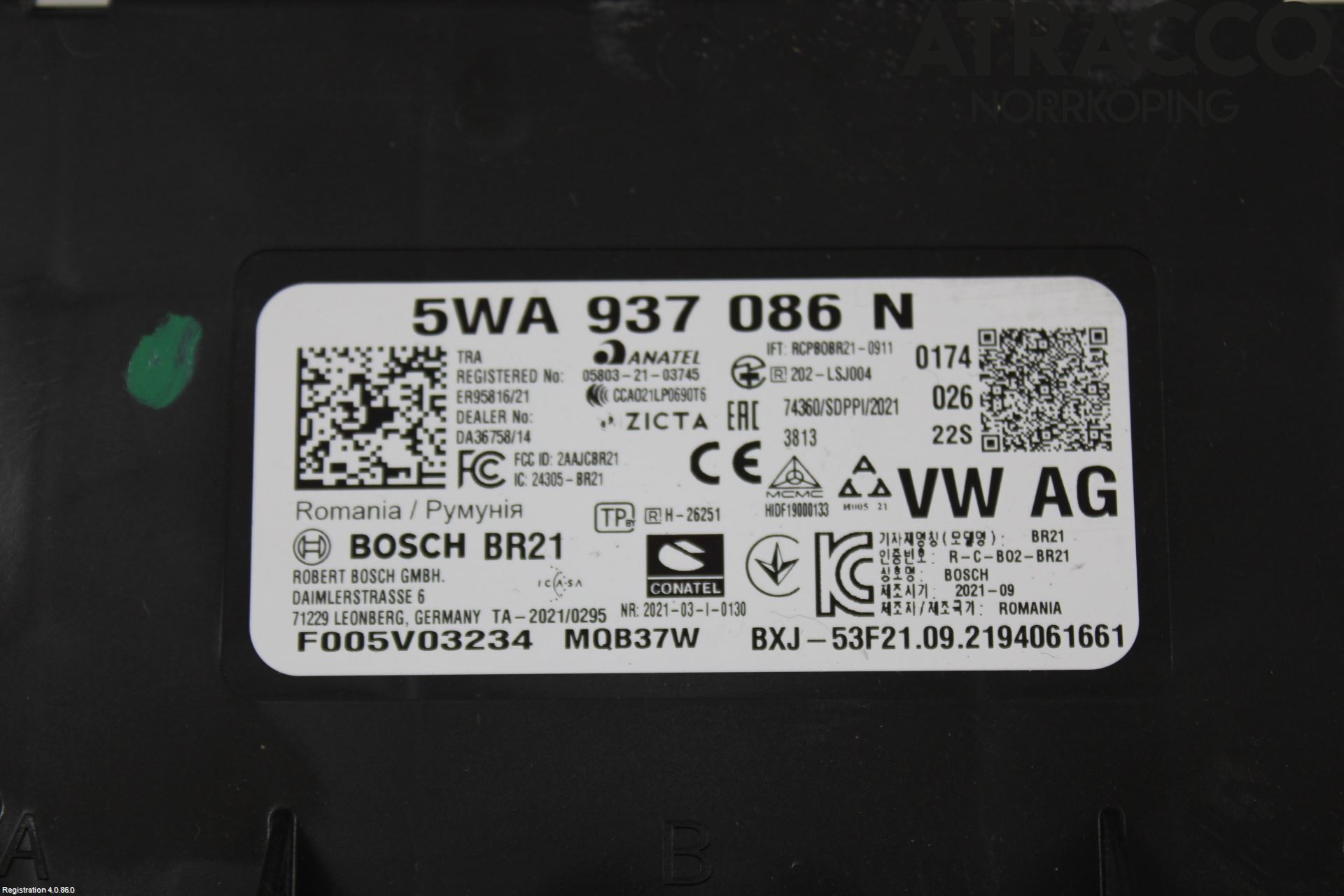 Skoda OCTAVIA (NX) 20- Styreenhet Klima