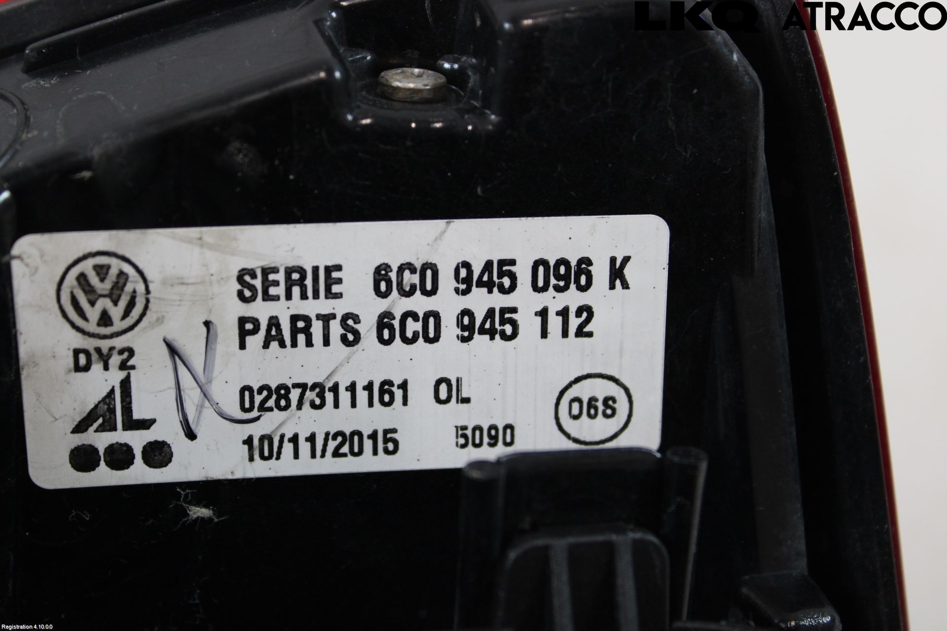 Volkswagen VW POLO 10-17 Baklykt Høyre