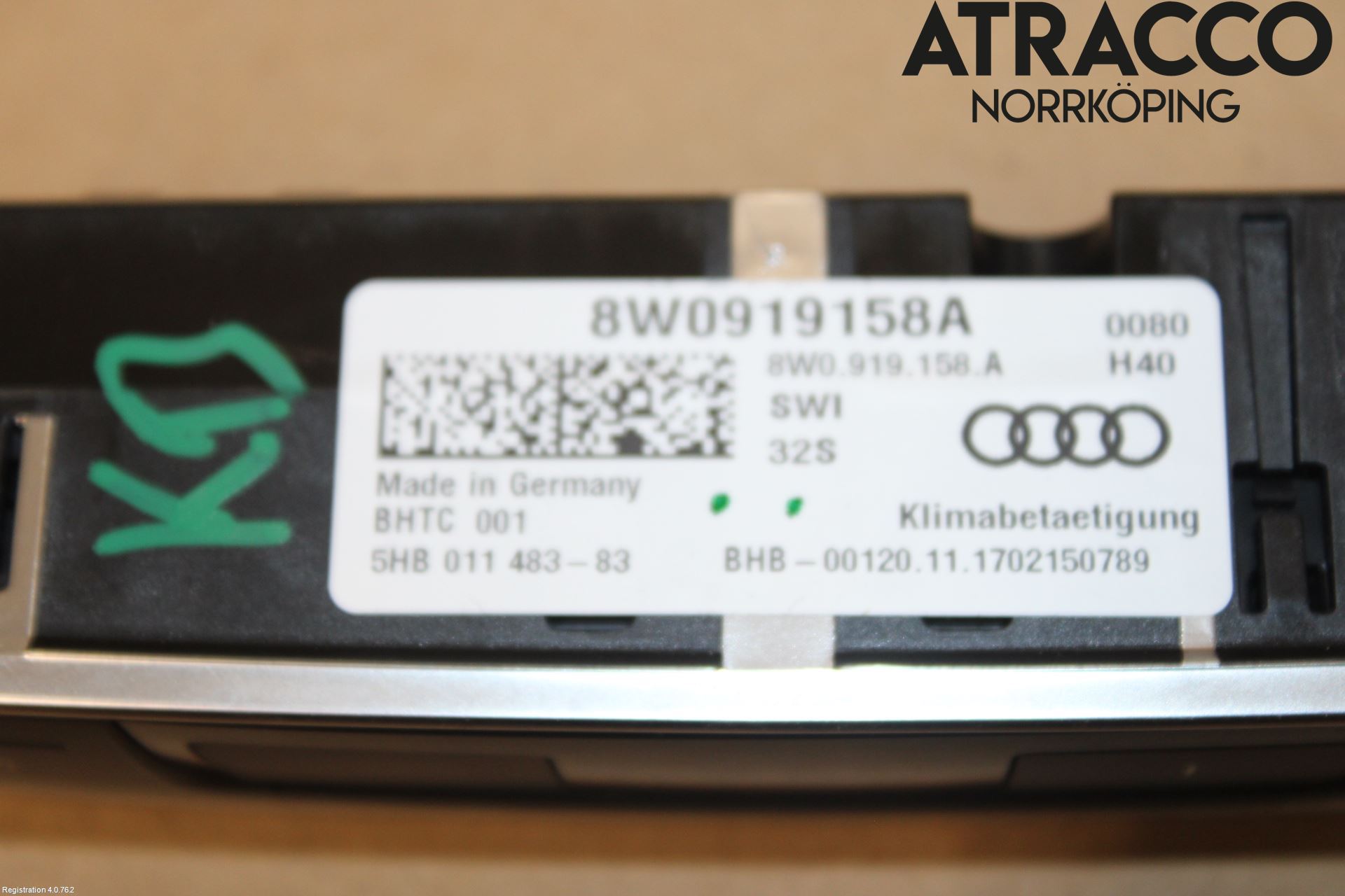 Audi A4/S4 B9 16-19 Varmeapparat Panel(Regulering)