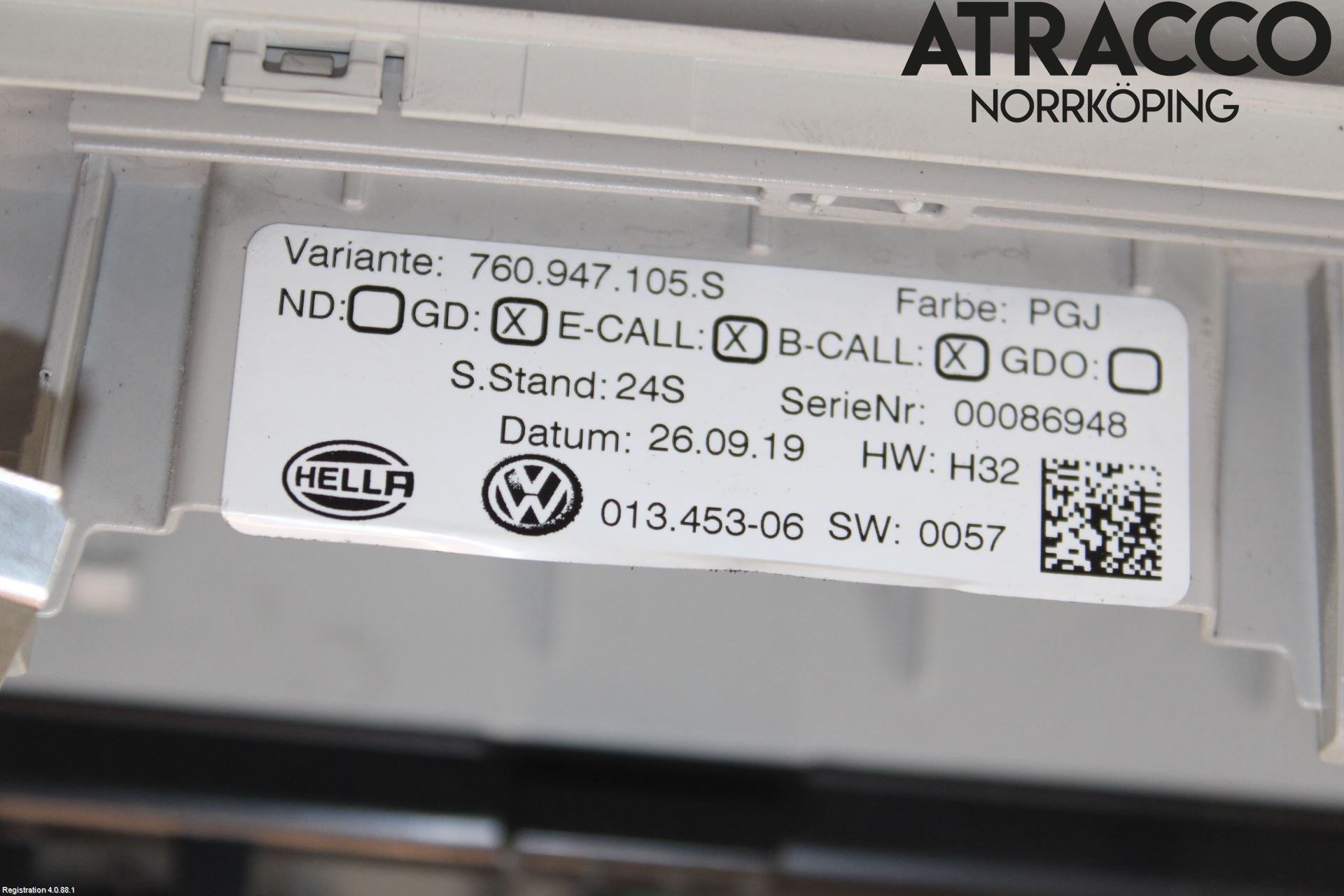 Volkswagen VW TOUAREG CR 18- Innr Taklys