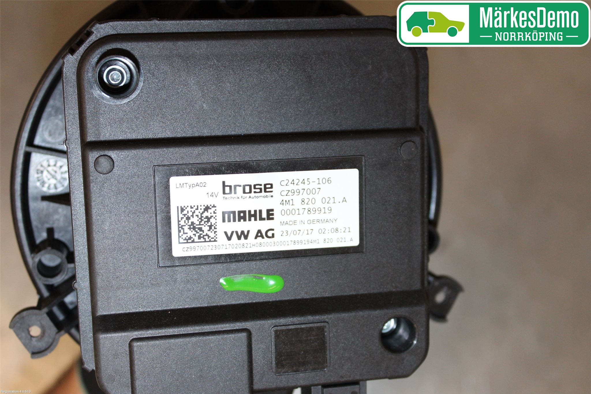 Audi A4/S4 B9 16-19 Varmeapparat Viftemotor