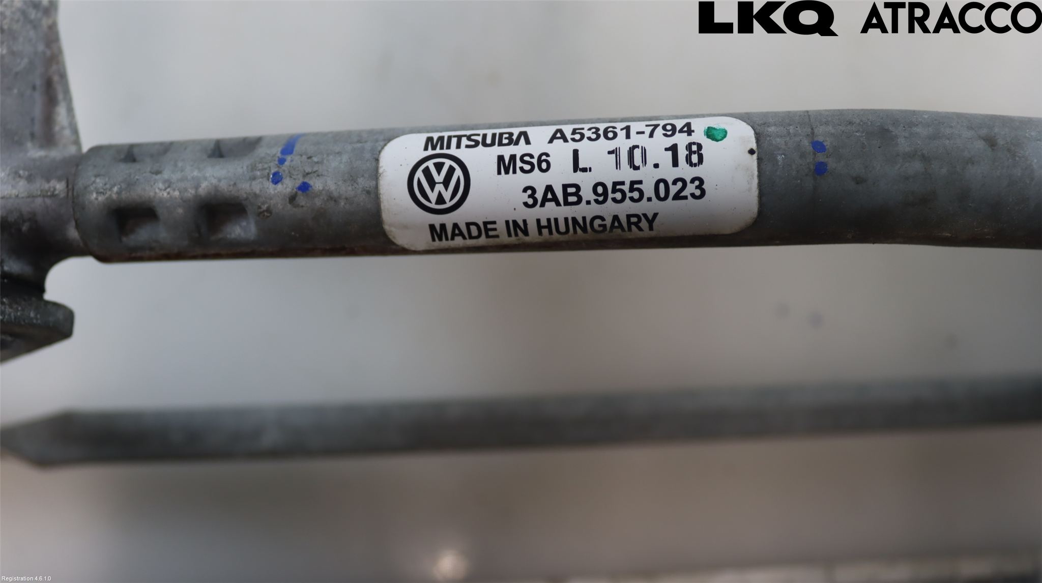 Volkswagen VW PASSAT 11-14 Viskeroverføring Frontrute
