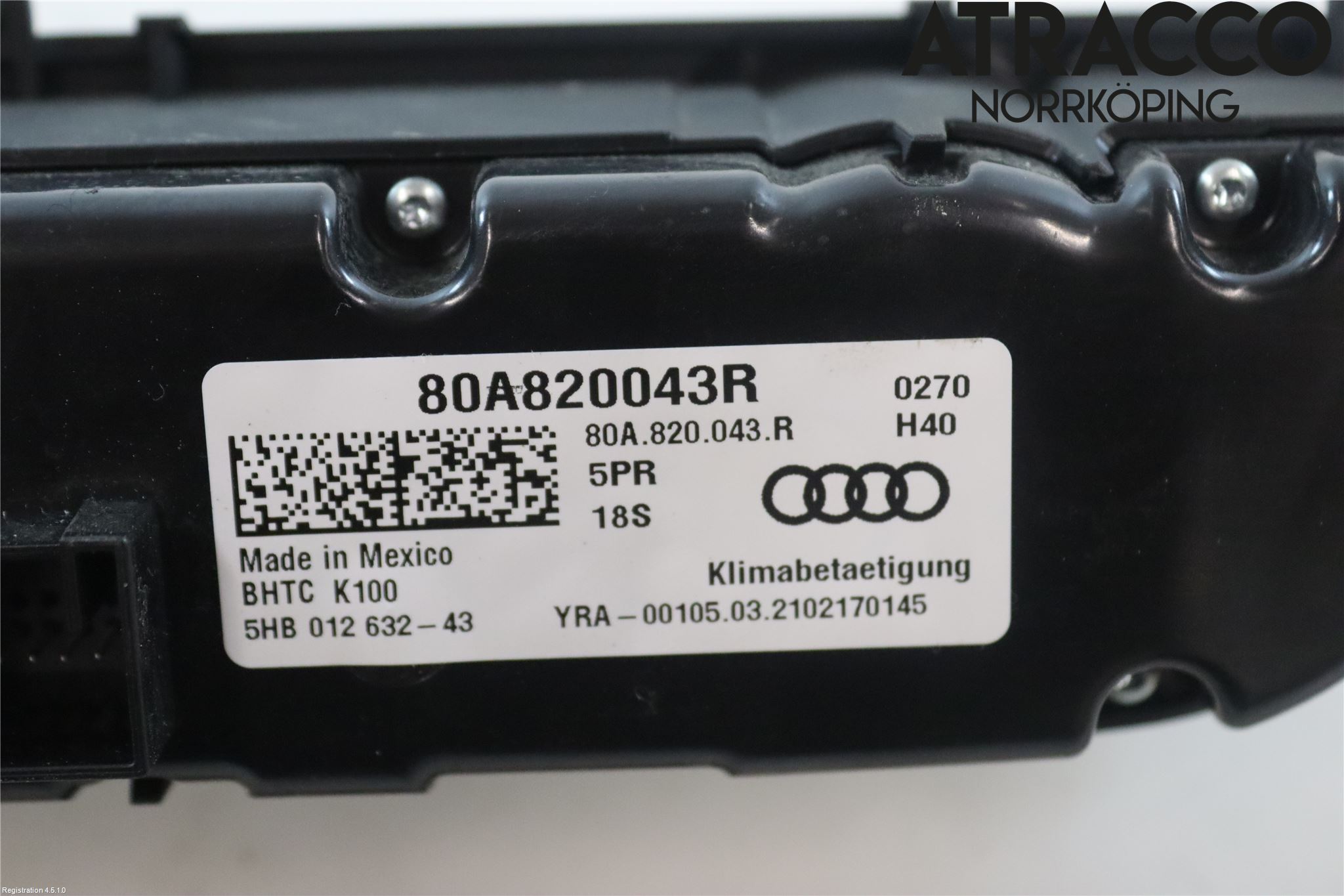 Audi Q5/SQ5 17- Varmeapparat Panel(Regulering)