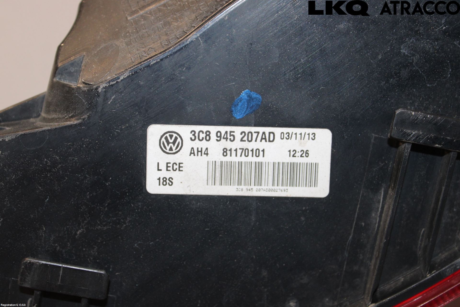 Volkswagen VW PASSAT CC 08-16 Baklykt Venstre