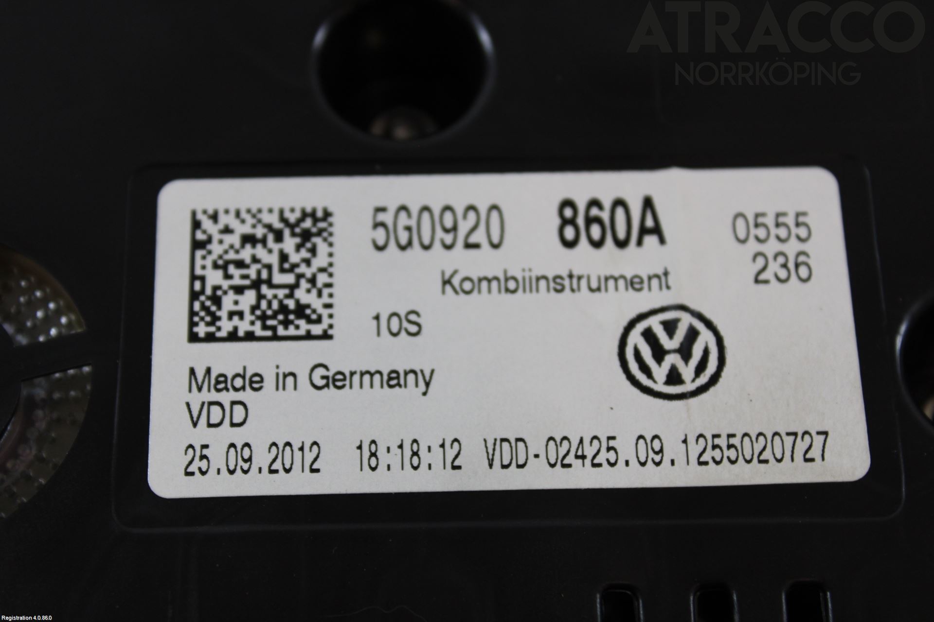 Volkswagen VW GOLF / E-GOLF VII 13-20 Instr Kombinert