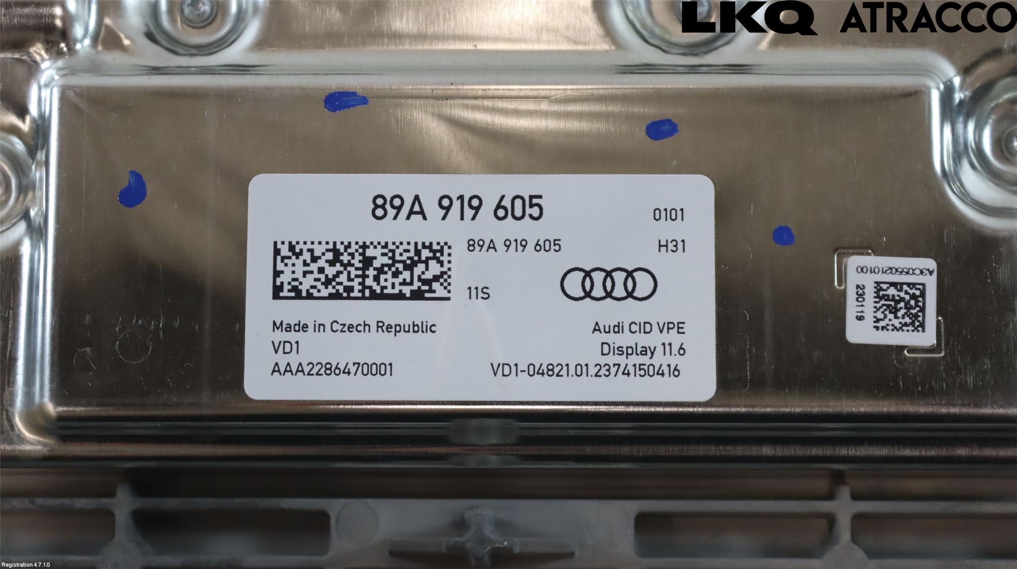 Audi Q4 E-TRON FZ 22- Multifunktionsdisplay