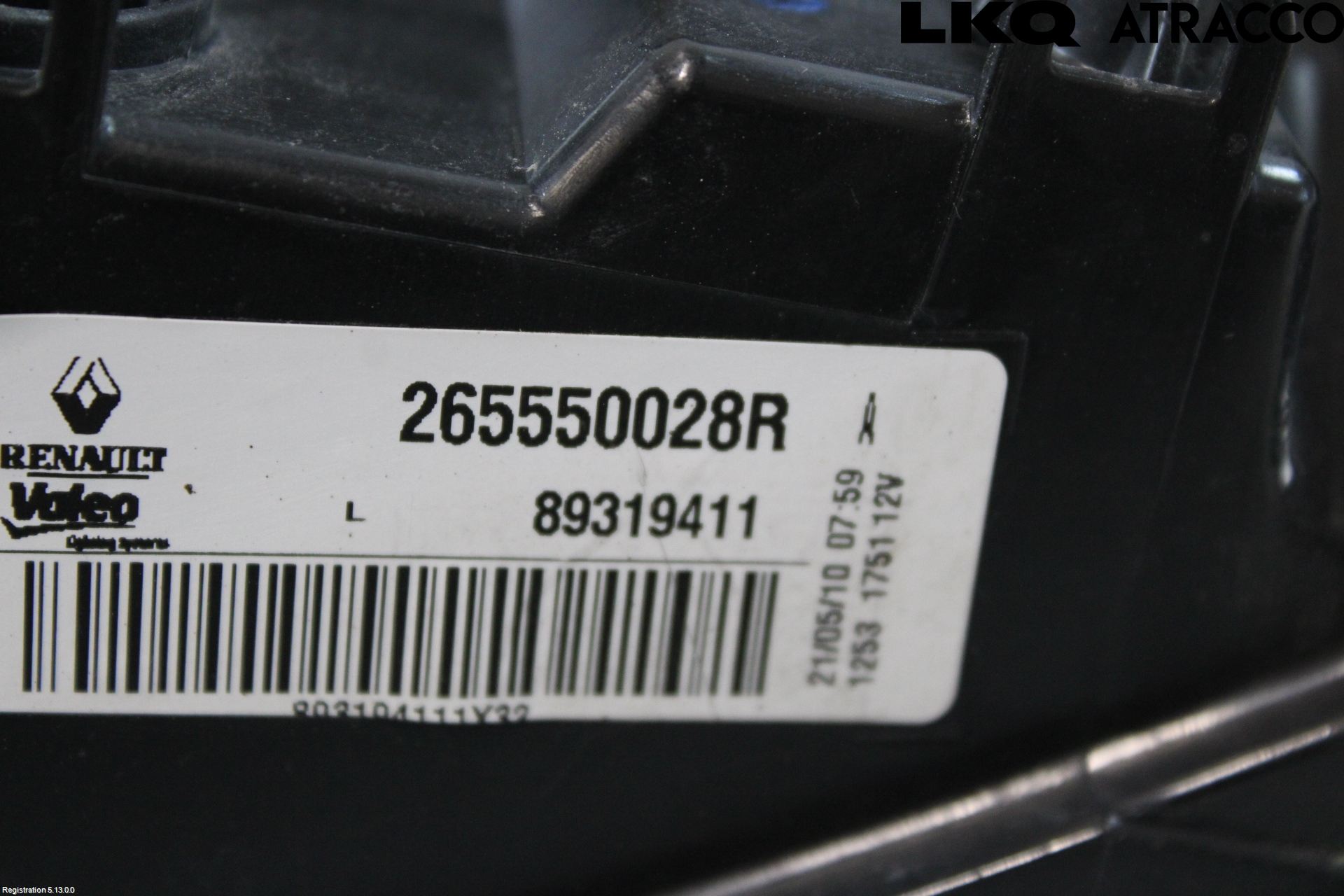 Renault MEGANE III 09-15 Baklykt Venstre  På Luke(Indre