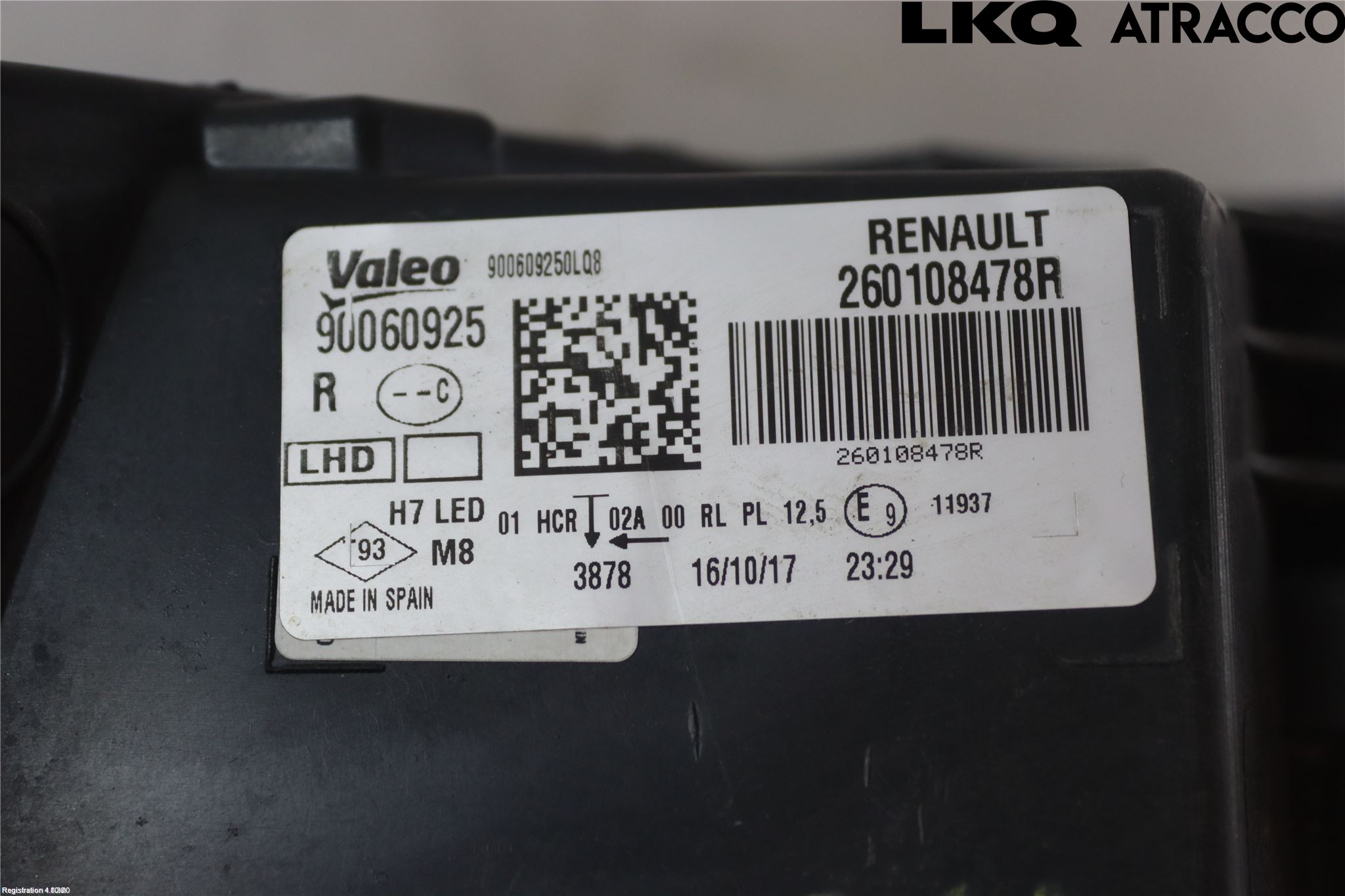 Renault MEGANE IV 16-23 Frontlykt Høyre