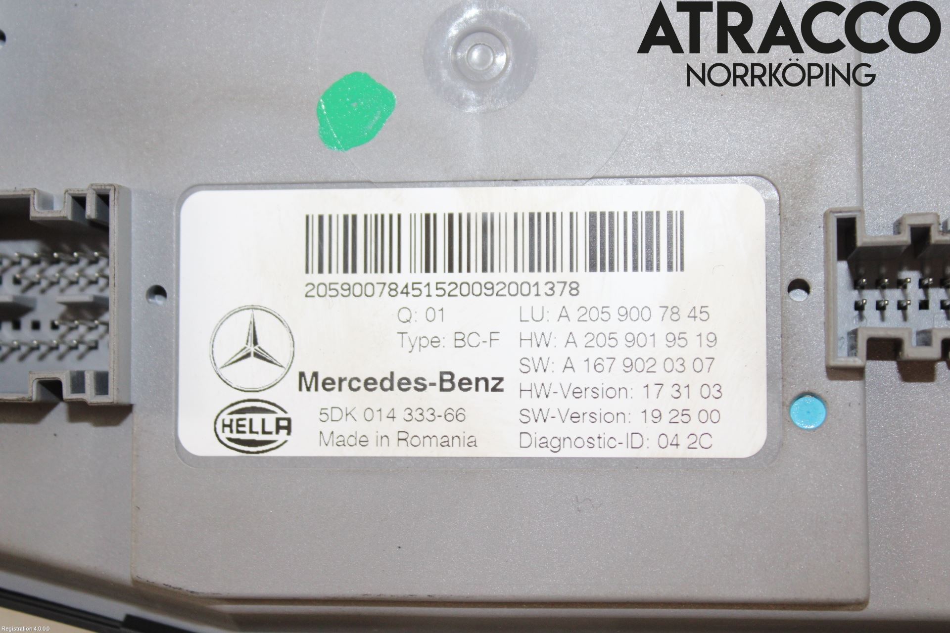Mercedes-Benz MB C-KLASS (W205) 14-21 Styreenhet Klima