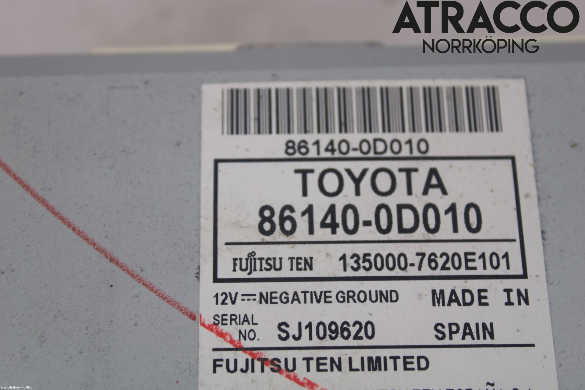 Toyota YARIS XP130 12-14 Stereo Radio Med Cd